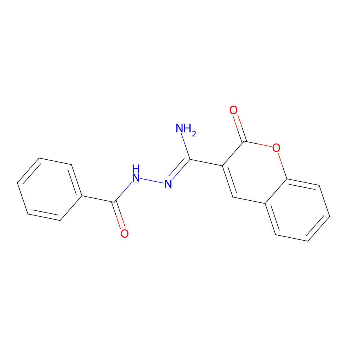 N'-(2-oxo-2H-chromene-3-carboximidoyl)benzohydrazide molecular structure, CAS 180403-52-5