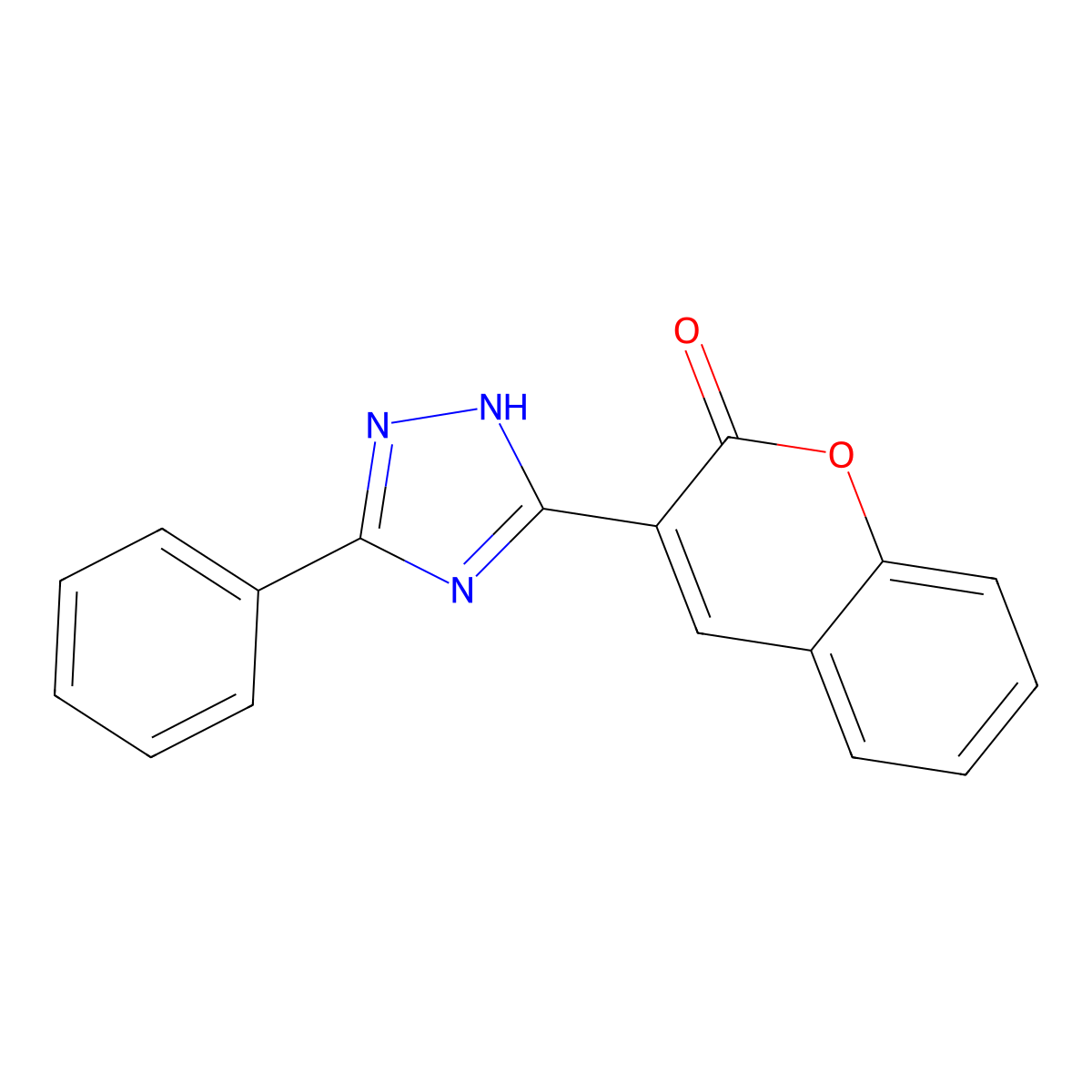 3-(5-phenyl-4H-1,2,4-triazol-3-yl)-2H-chromen-2-one molecular structure, CAS 180403-55-8