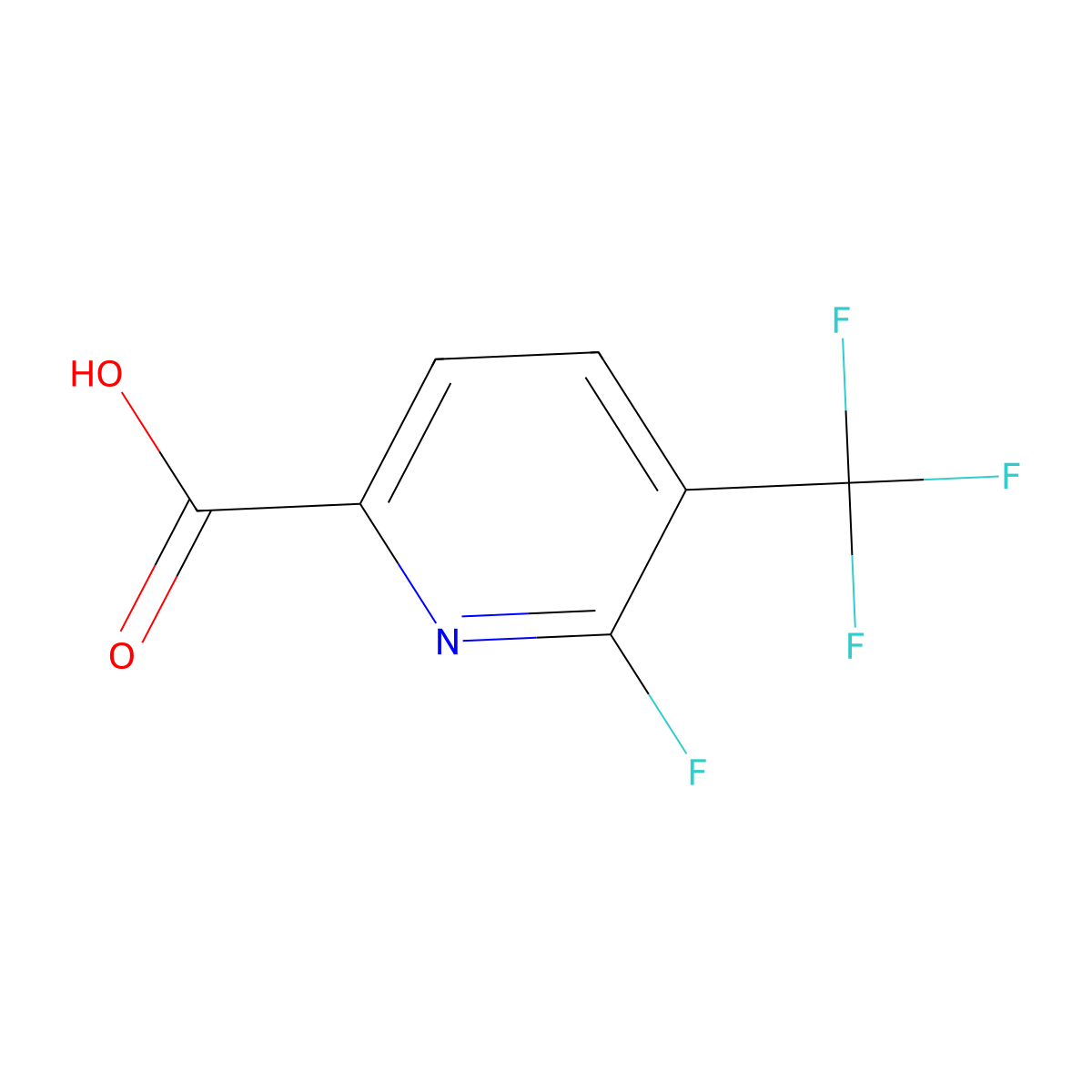 6-Fluoro-5-(trifluoromethyl)picolinic acid molecular structure, CAS 1804046-46-5