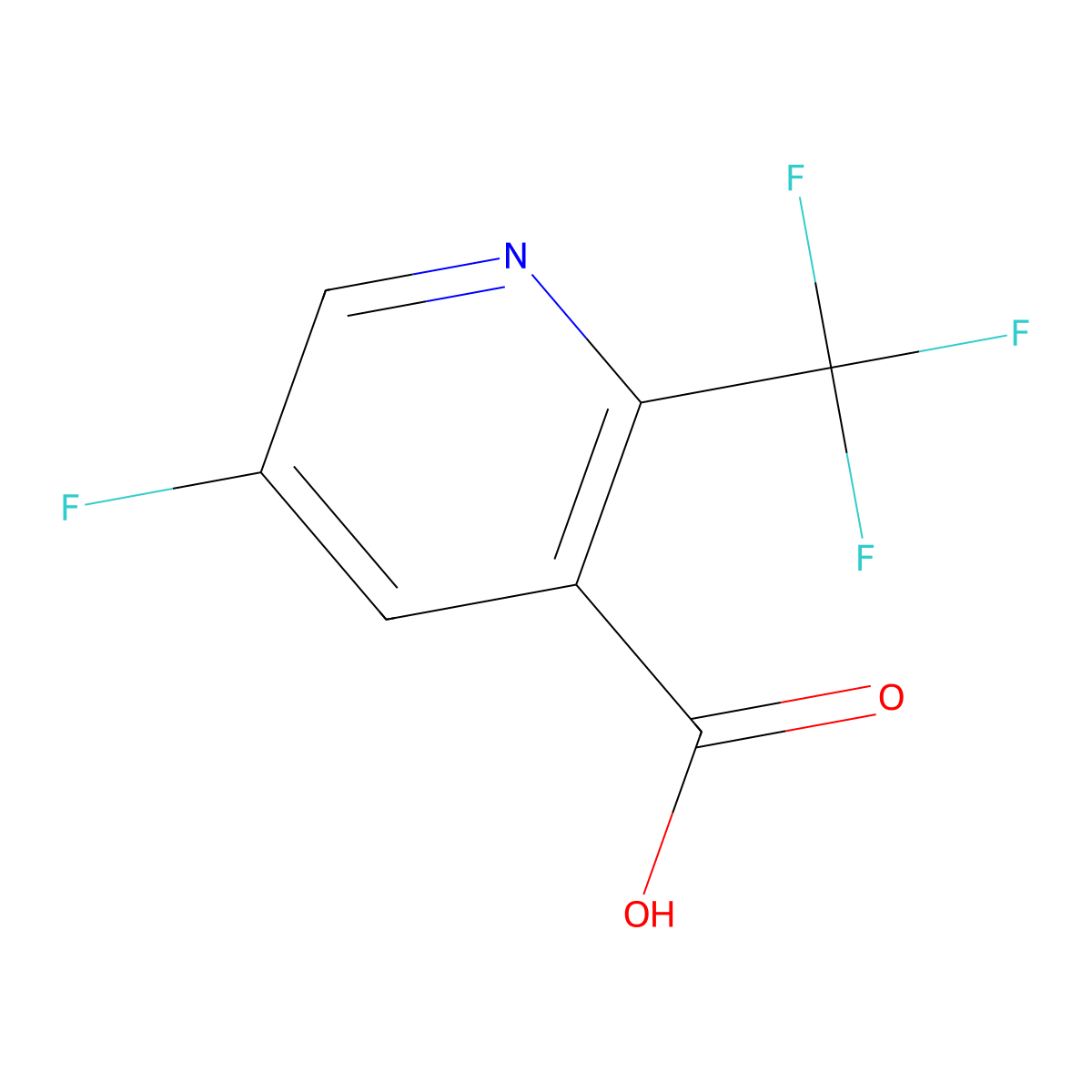 5-Fluoro-2-(trifluoromethyl)nicotinic acid molecular structure, CAS 1804046-57-8