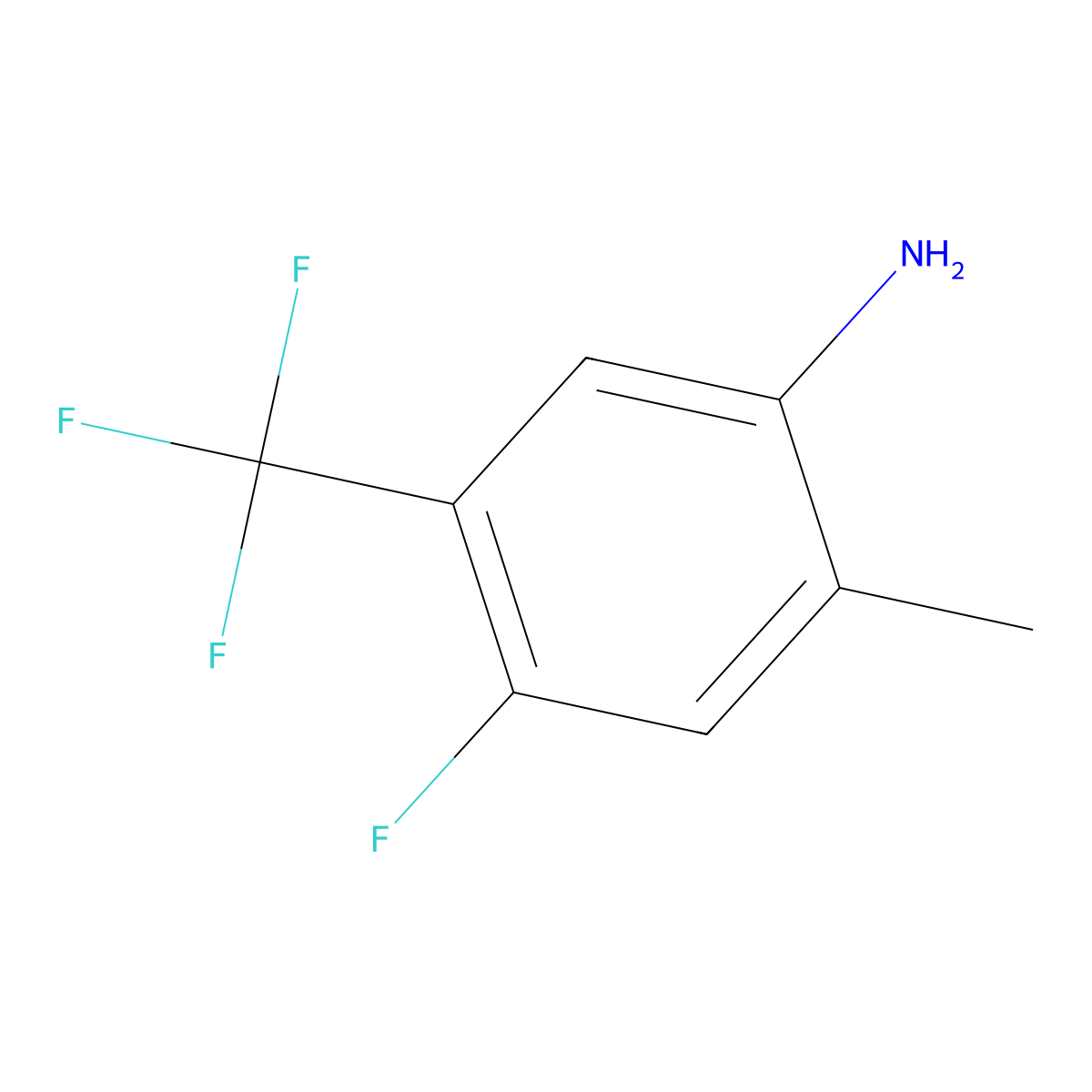 4-Fluoro-2-methyl-5-(trifluoromethyl)aniline molecular structure, CAS 1804048-71-2
