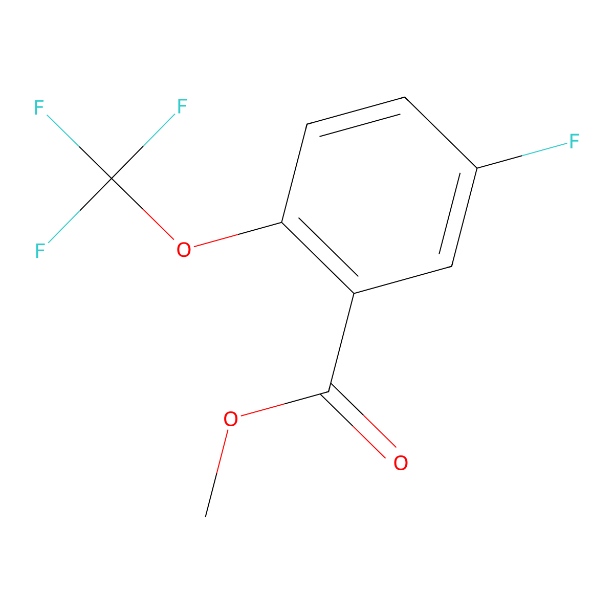 Methyl 5-fluoro-2-(trifluoromethoxy)benzoate molecular structure, CAS 1804051-36-2