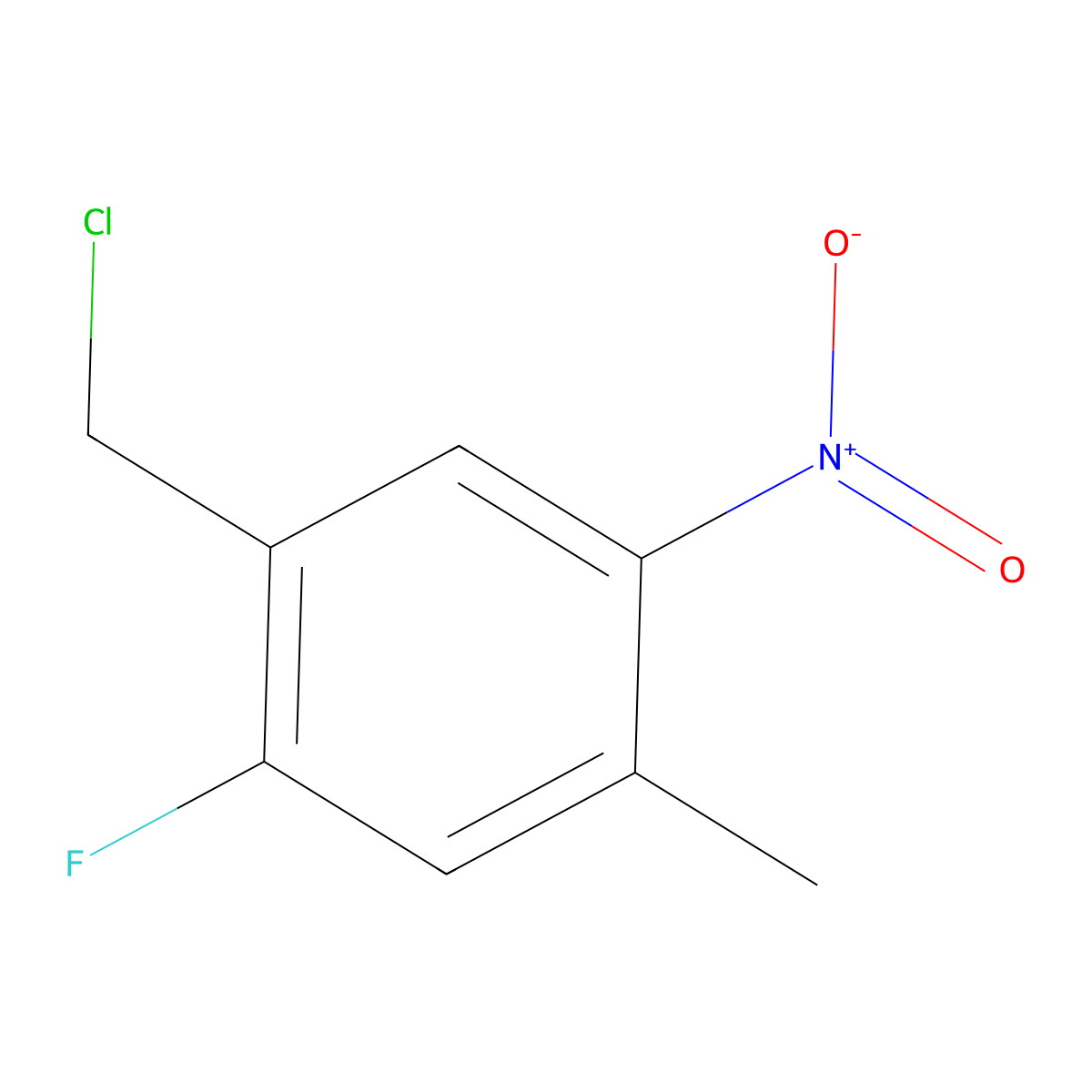 1-(Chloromethyl)-2-fluoro-4-methyl-5-nitrobenzene molecular structure, CAS 1804051-98-6