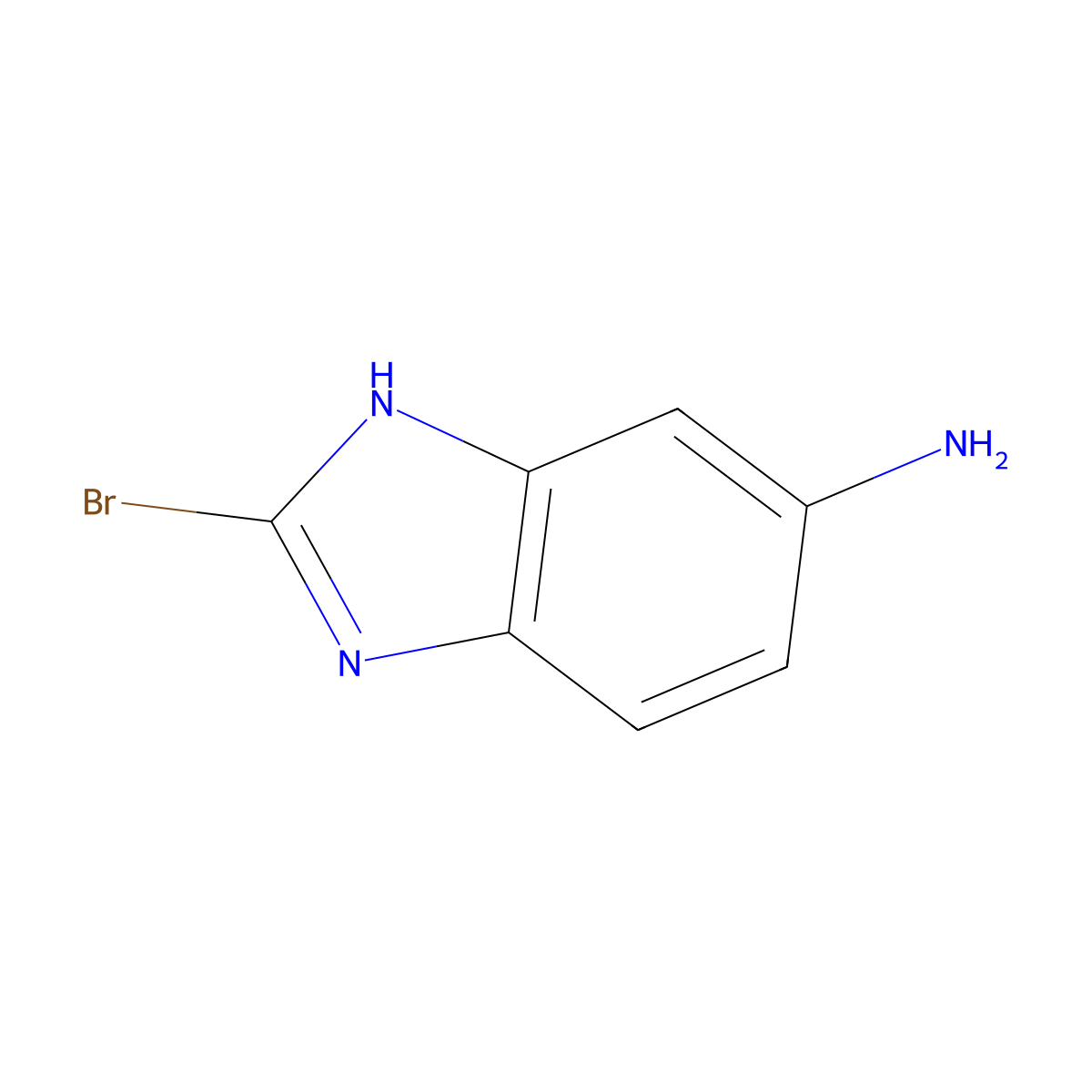 2-Bromo-1H-benzo[d]imidazol-6-amine molecular structure, CAS 1804054-15-6