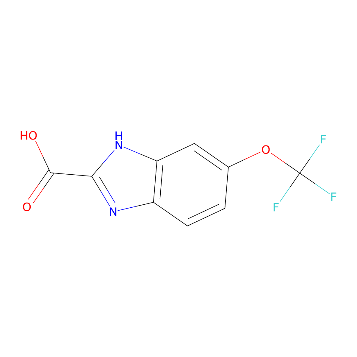 6-Trifluoromethoxy-1H-benzoimidazole-2-carboxylic acid molecular structure, CAS 1804055-94-4