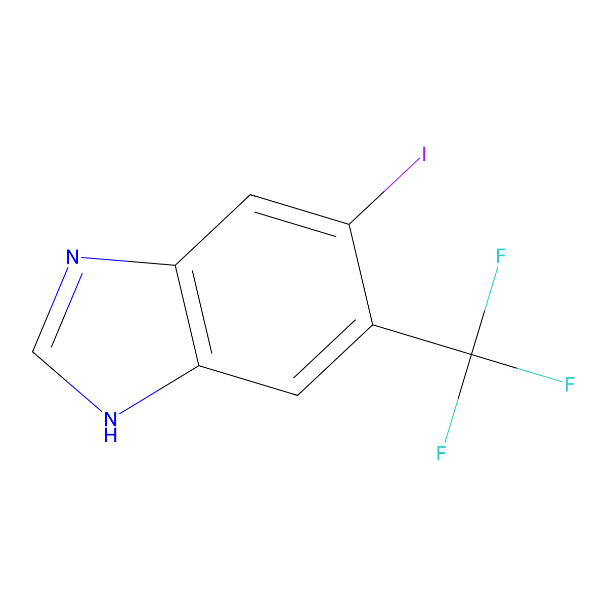 5-Iodo-6-(trifluoromethyl)-1H-benzo[d]imidazole molecular structure, CAS 1804061-67-3