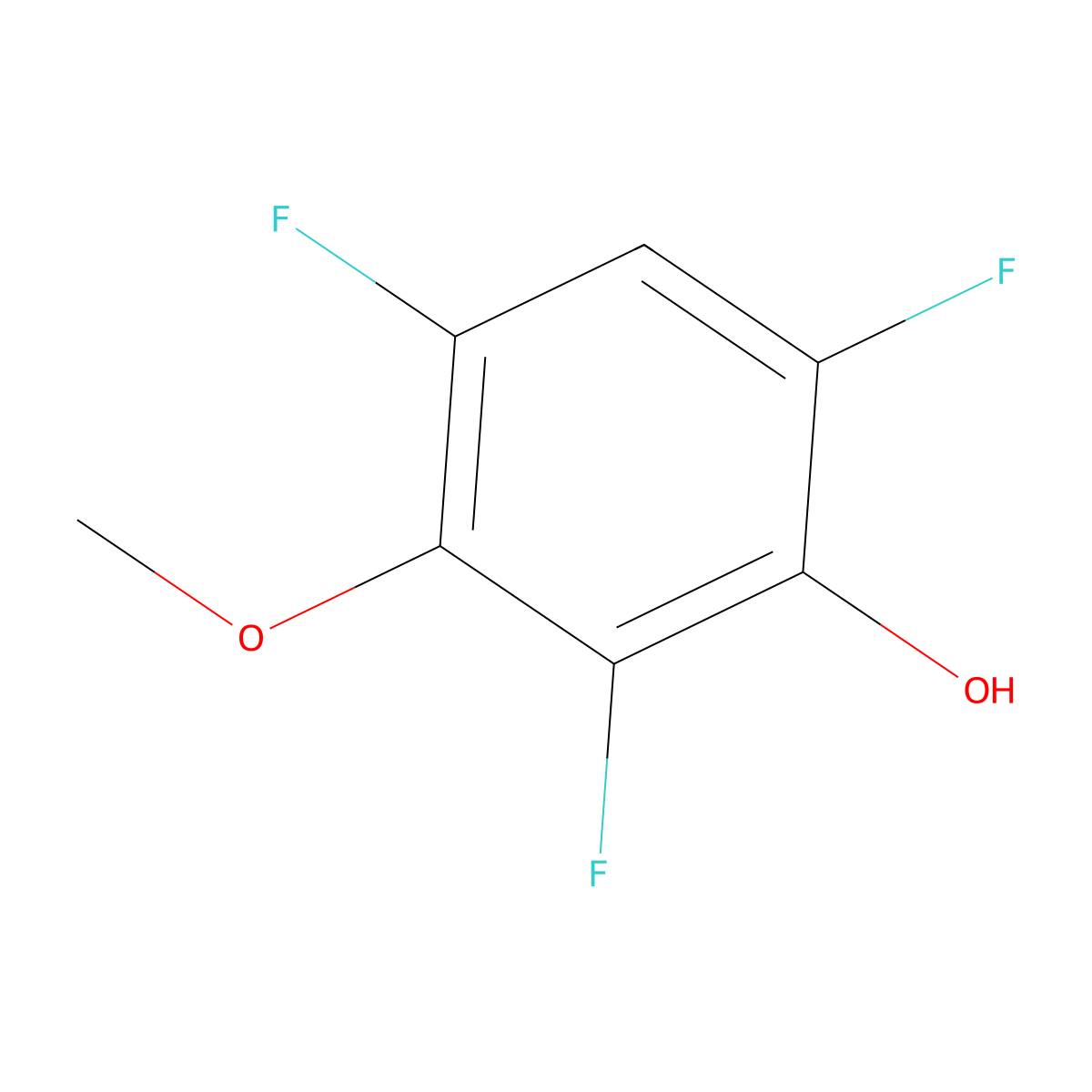 2,4,6-Trifluoro-3-methoxyphenol molecular structure, CAS 1804096-07-8