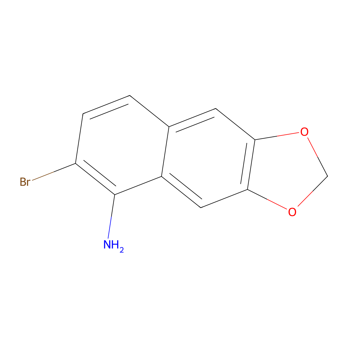 6-Bromonaphtho[2,3-d][1,3]dioxol-5-amine molecular structure, CAS 180411-17-0
