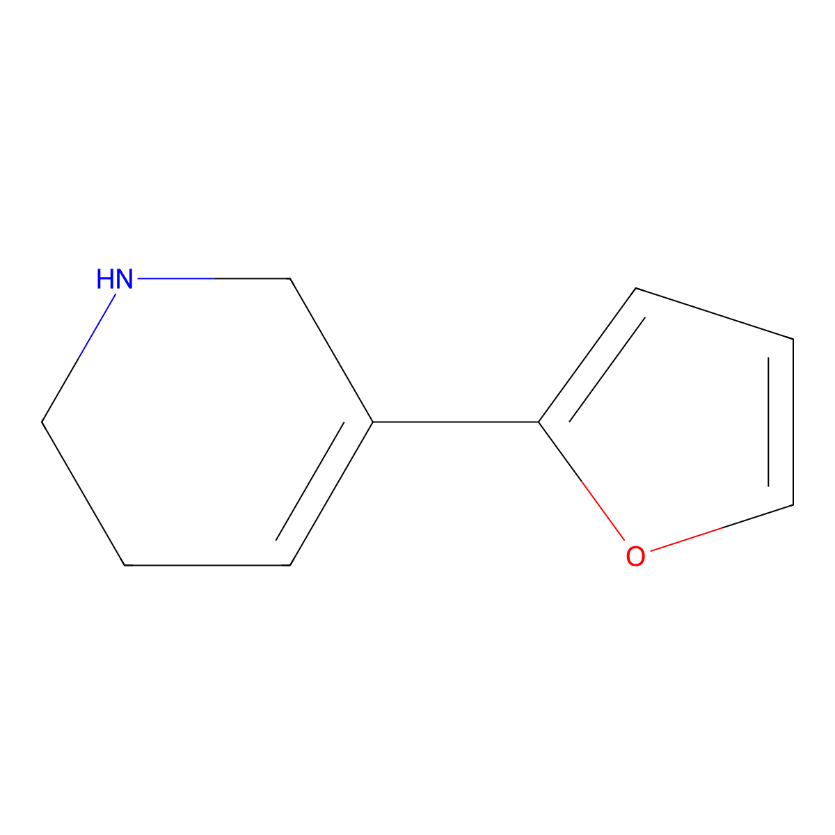 5-(Furan-2-yl)-1,2,3,6-tetrahydropyridine molecular structure, CAS 1804128-38-8