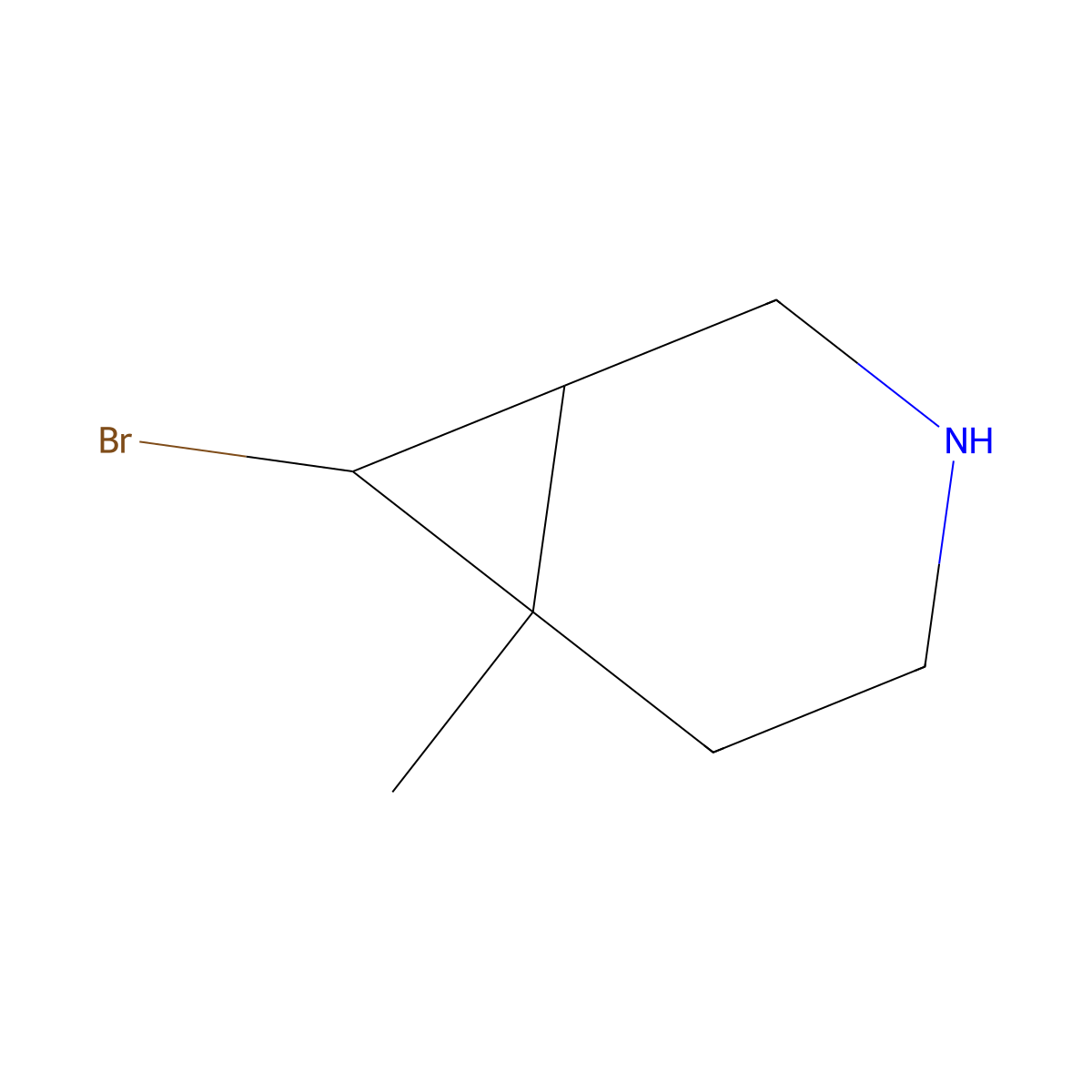 7-Bromo-6-methyl-3-azabicyclo[4.1.0]heptane molecular structure, CAS 1804128-42-4