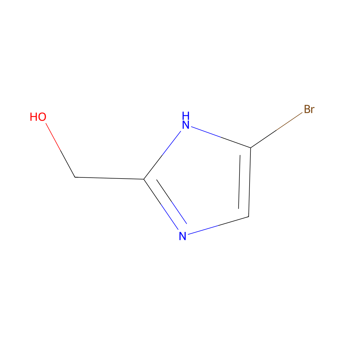 (4-Bromo-1H-imidazol-2-yl)methanol molecular structure, CAS 1804129-02-9