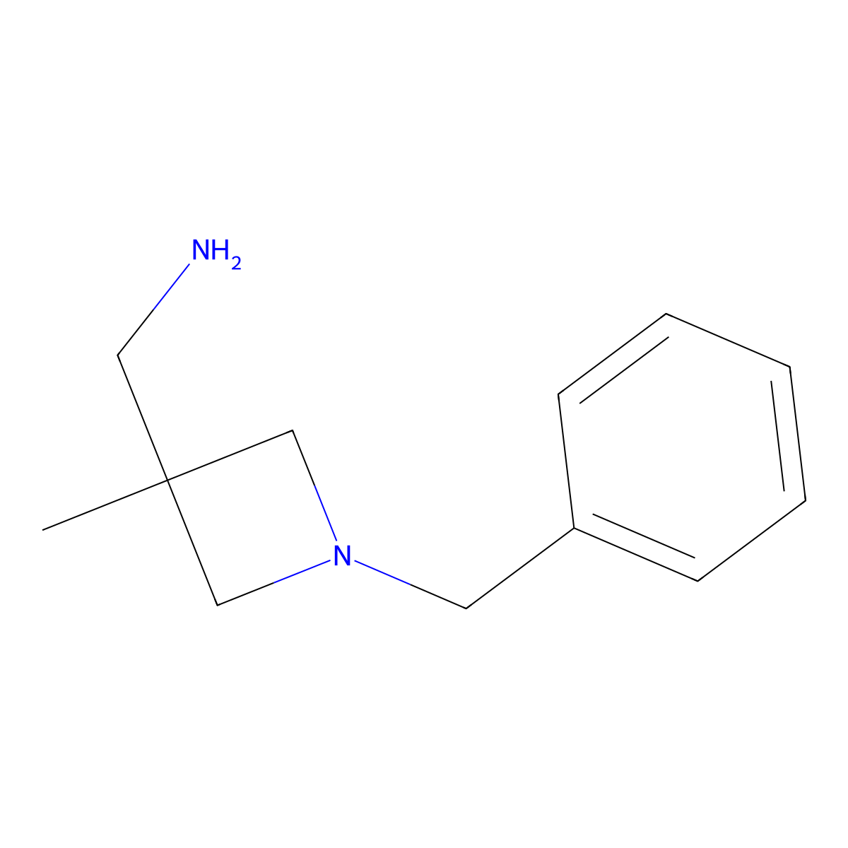 (1-Benzyl-3-methyl-azetidin-3-yl)methanamine molecular structure, CAS 1804129-04-1