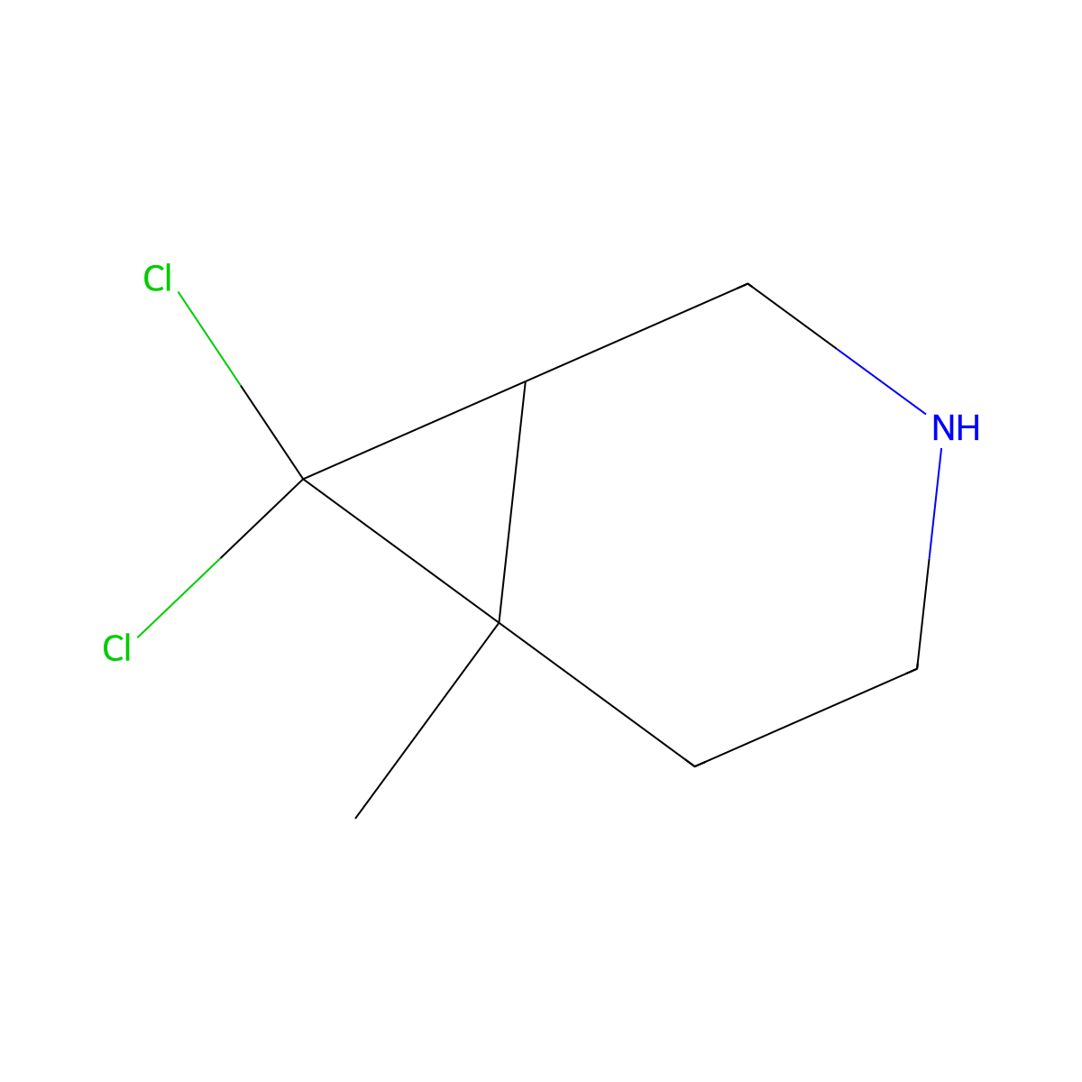 7,7-Dichloro-6-methyl-3-azabicyclo[4.1.0]heptane molecular structure, CAS 1804129-11-0