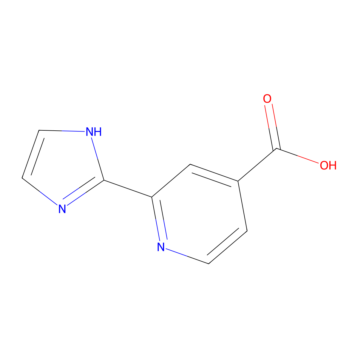 2-(1h-Imidazol-2-yl)pyridine-4-carboxylic acid molecular structure, CAS 1804129-19-8