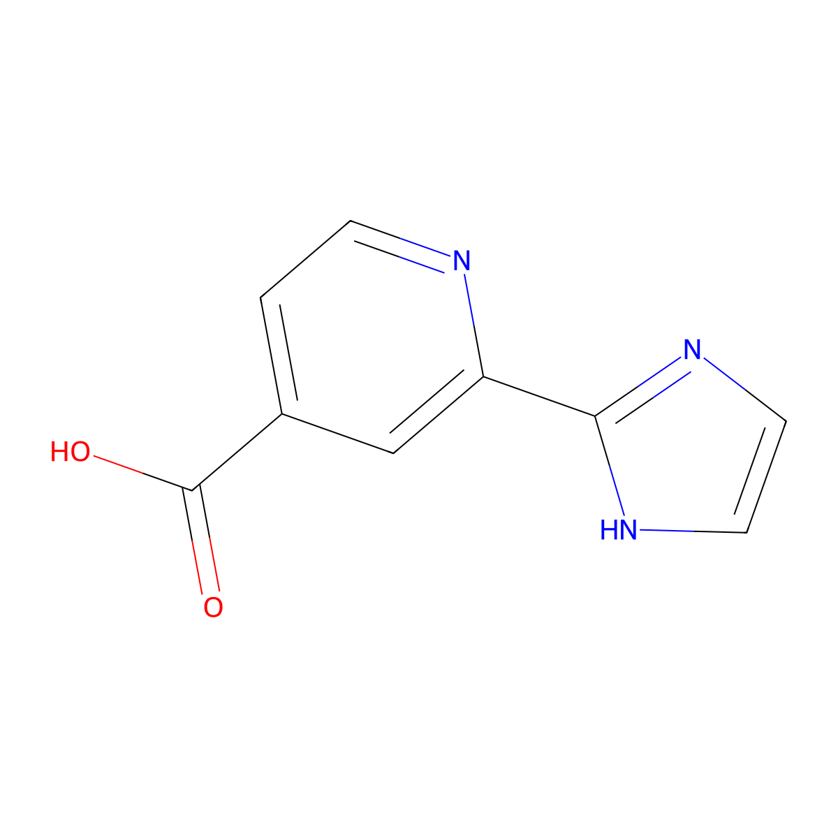 2-(1h-Imidazol-2-yl)pyridine-4-carboxylic acid molecular structure, CAS 1804129-19-8
