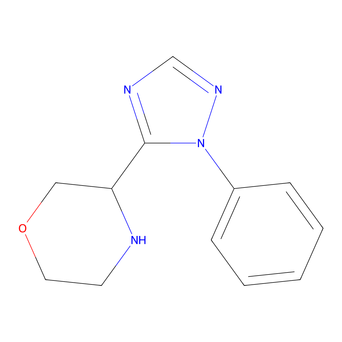 3-(1-Phenyl-1H-1,2,4-triazol-5-yl)morpholine molecular structure, CAS 1804129-26-7