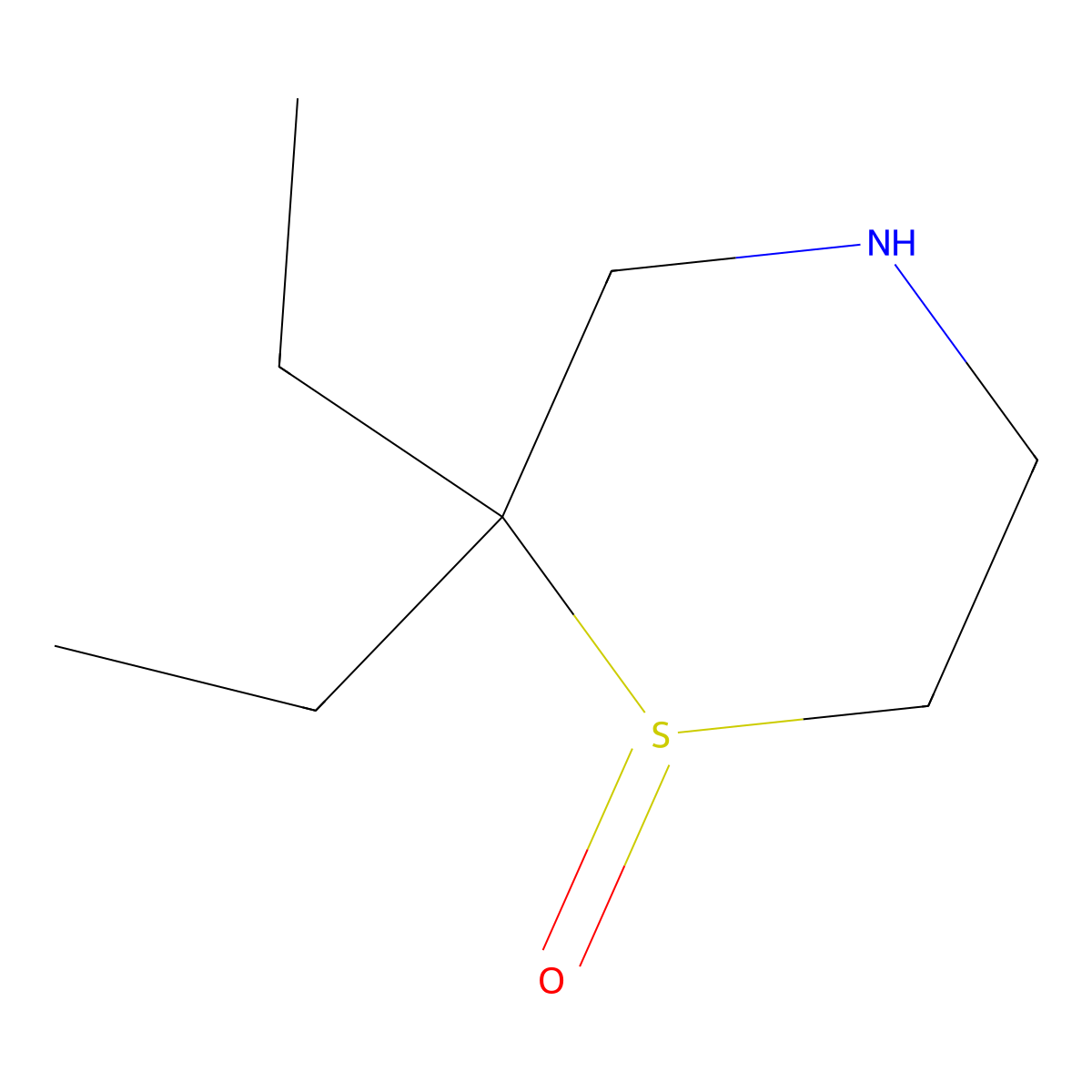 2,2-Diethyl-1lambda4-thiomorpholin-1-one molecular structure, CAS 1804129-27-8