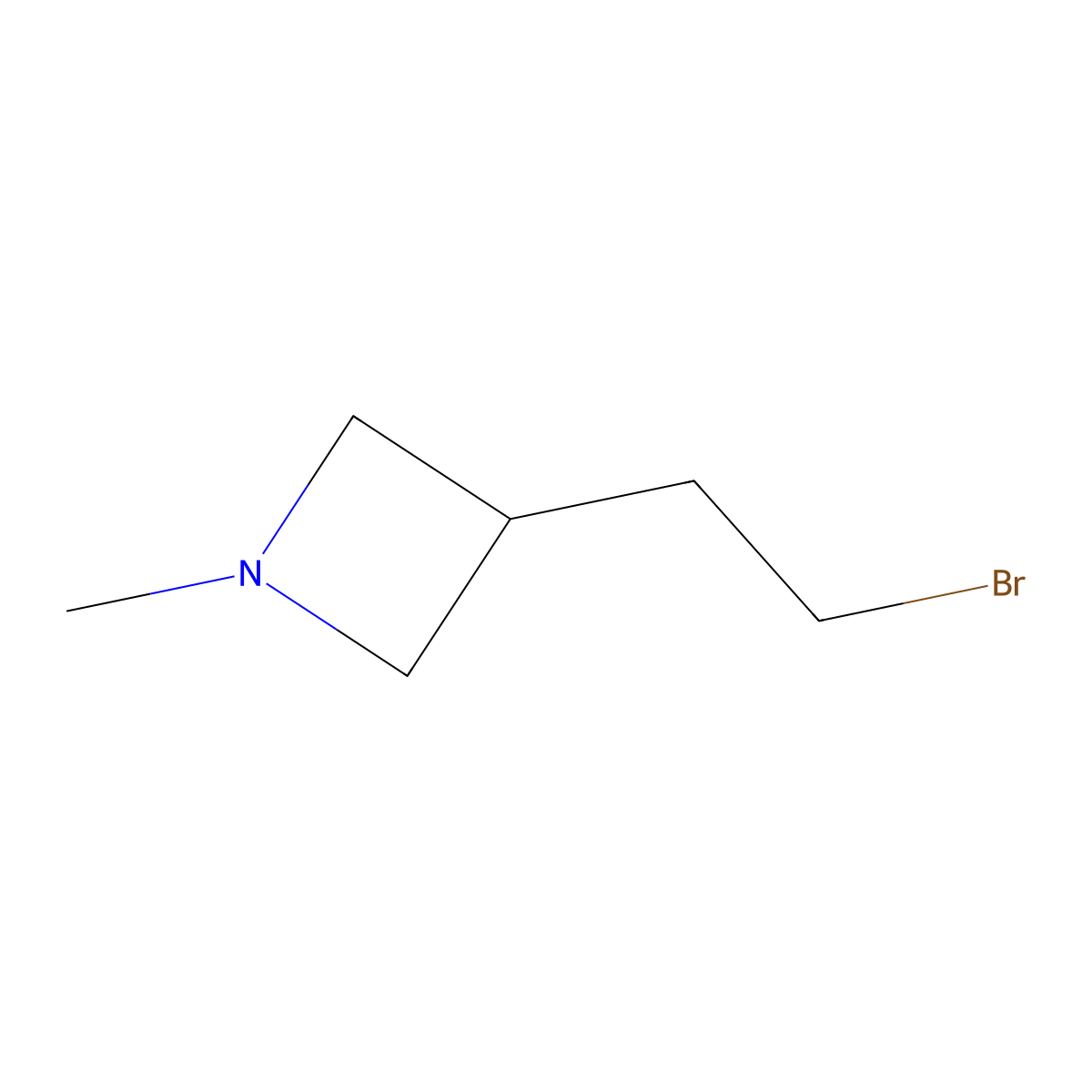 3-(2-Bromoethyl)-1-methylazetidine molecular structure, CAS 1804129-40-5