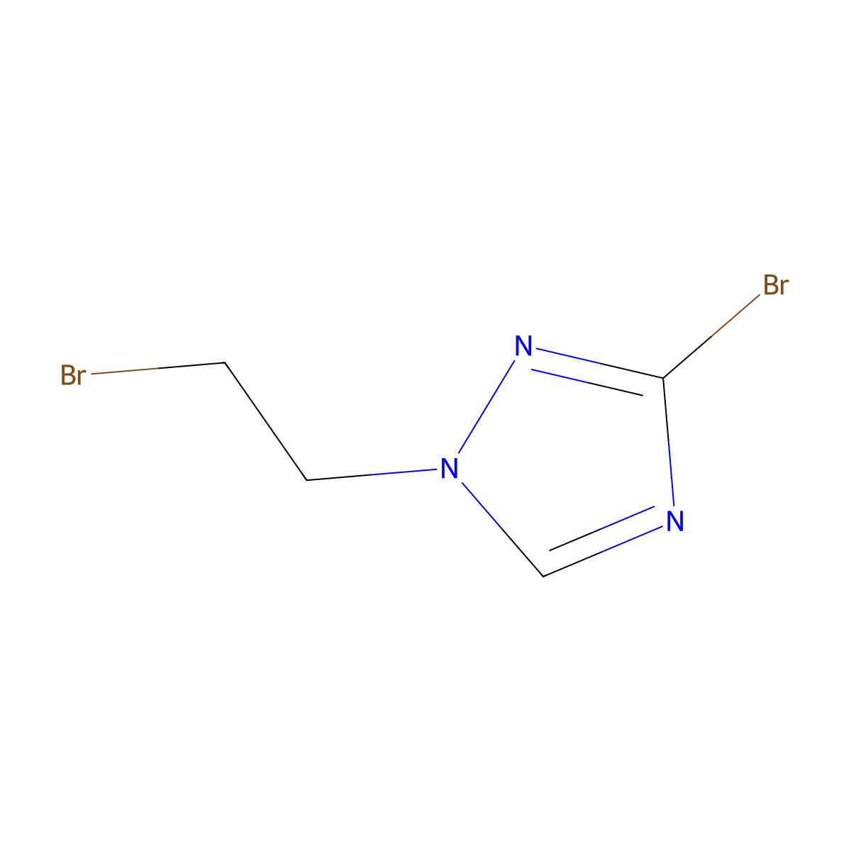 3-Bromo-1-(2-bromoethyl)-1H-1,2,4-triazole molecular structure, CAS 1804129-43-8