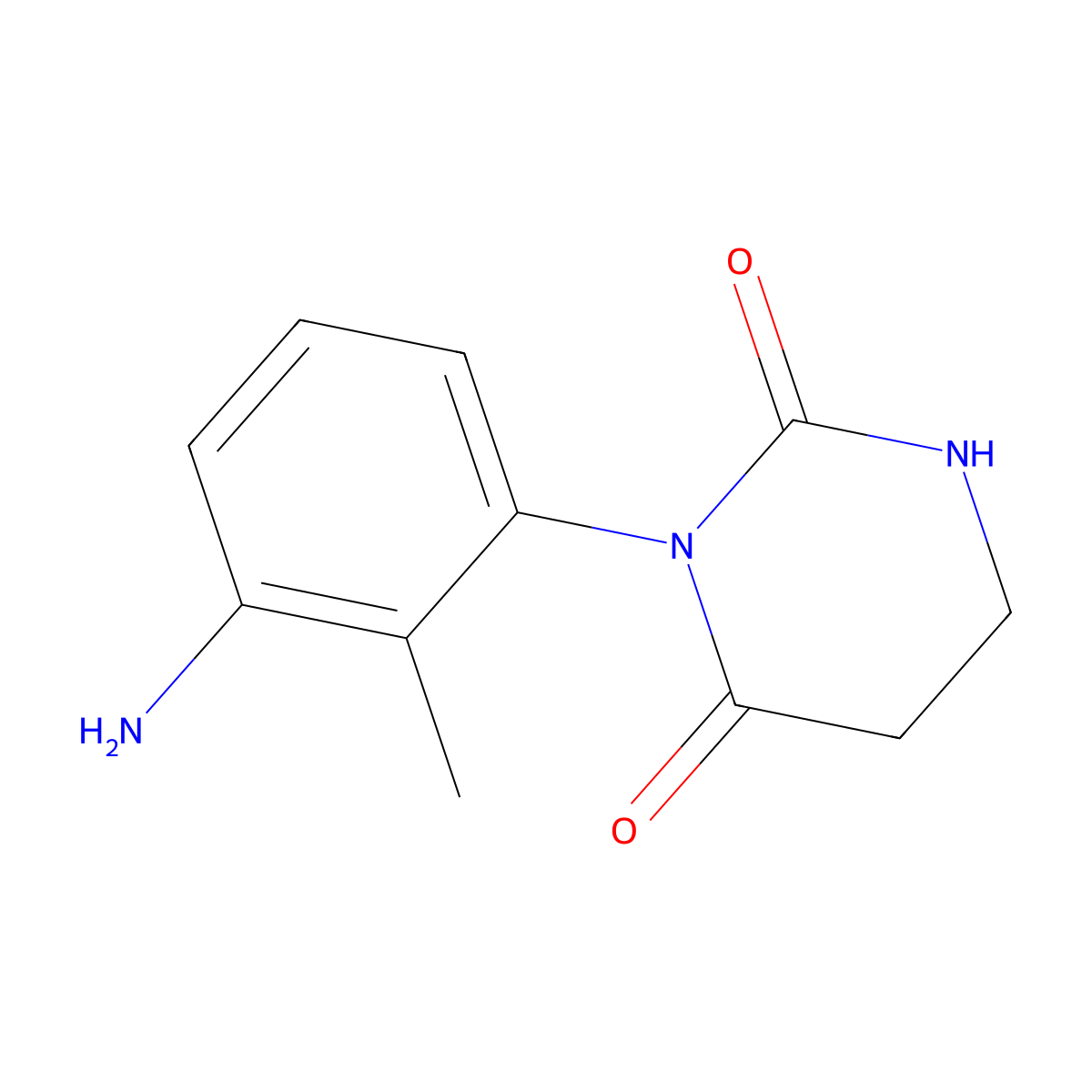 3-(3-Amino-2-methylphenyl)-1,3-diazinane-2,4-dione molecular structure, CAS 1804129-46-1