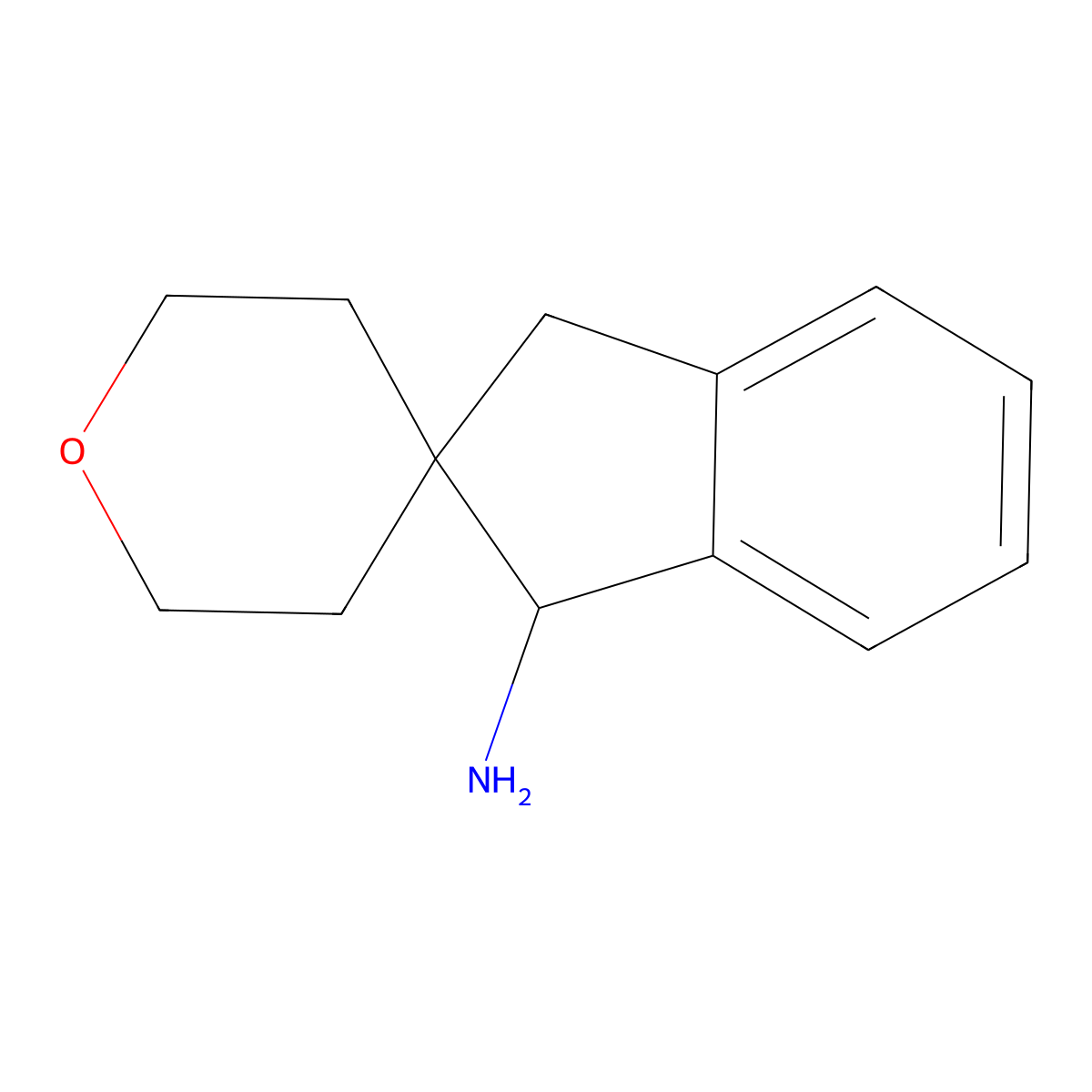 1,3-Dihydrospiro[indene-2,4'-oxane]-3-amine molecular structure, CAS 1804129-51-8