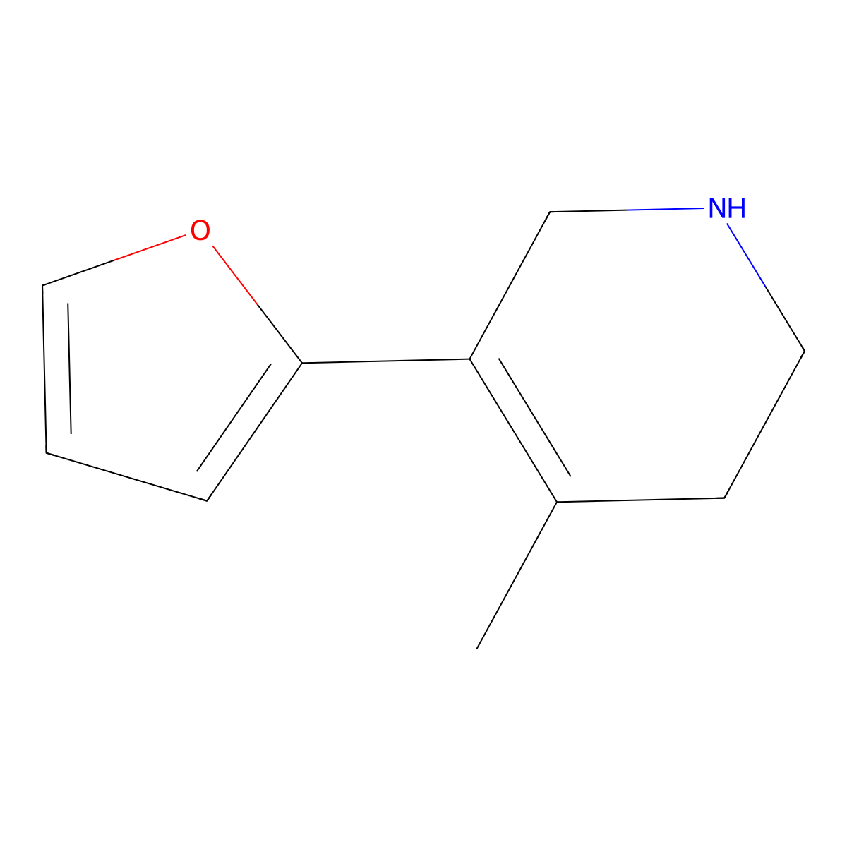 5-(Furan-2-yl)-4-methyl-1,2,3,6-tetrahydropyridine molecular structure, CAS 1804129-70-1