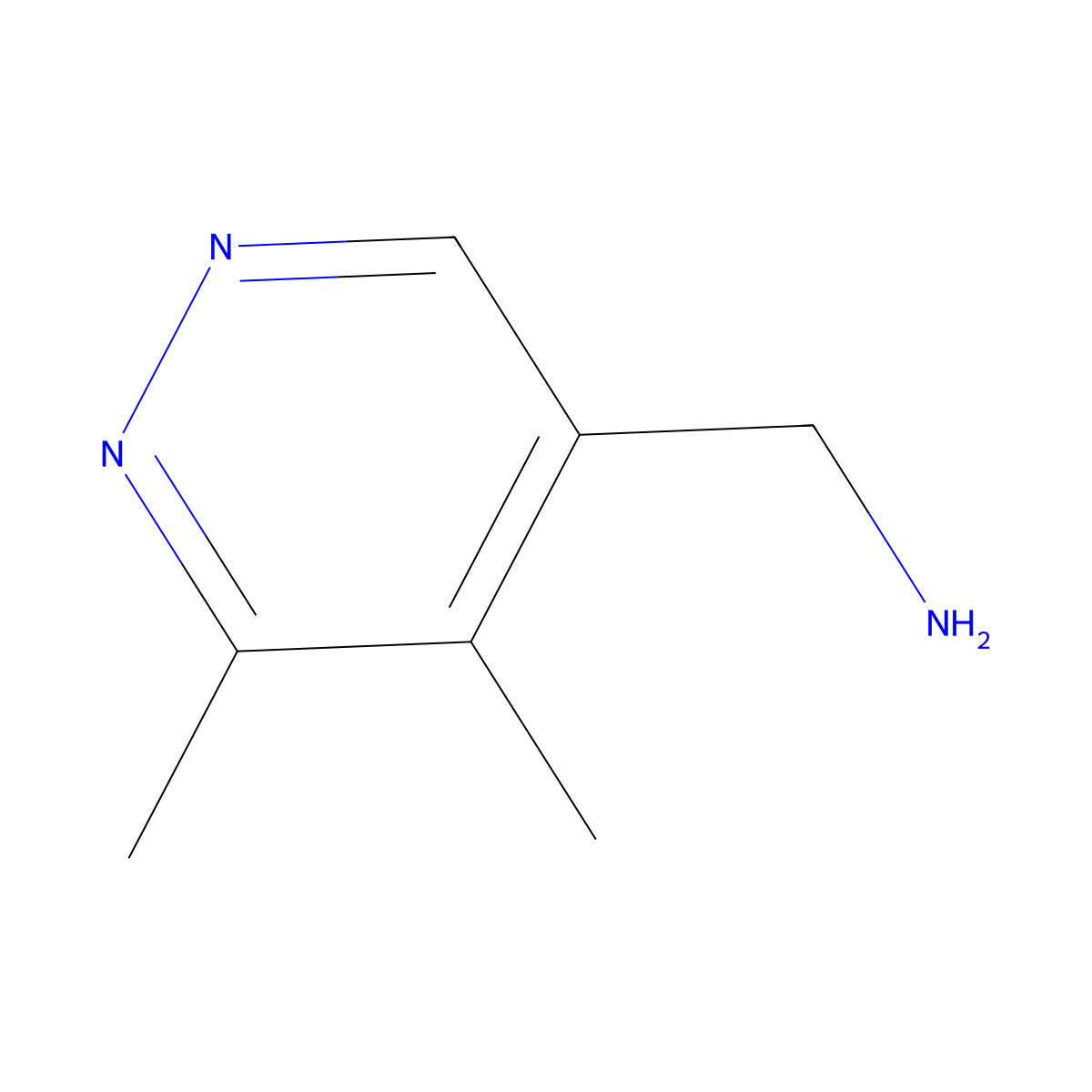 (5,6-Dimethylpyridazin-4-yl)methanamine molecular structure, CAS 1804129-79-0