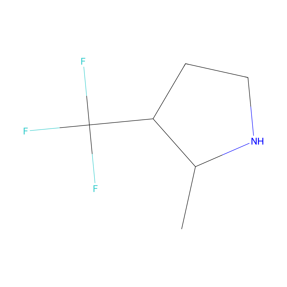 2-Methyl-3-(trifluoromethyl)pyrrolidine molecular structure, CAS 1804129-91-6