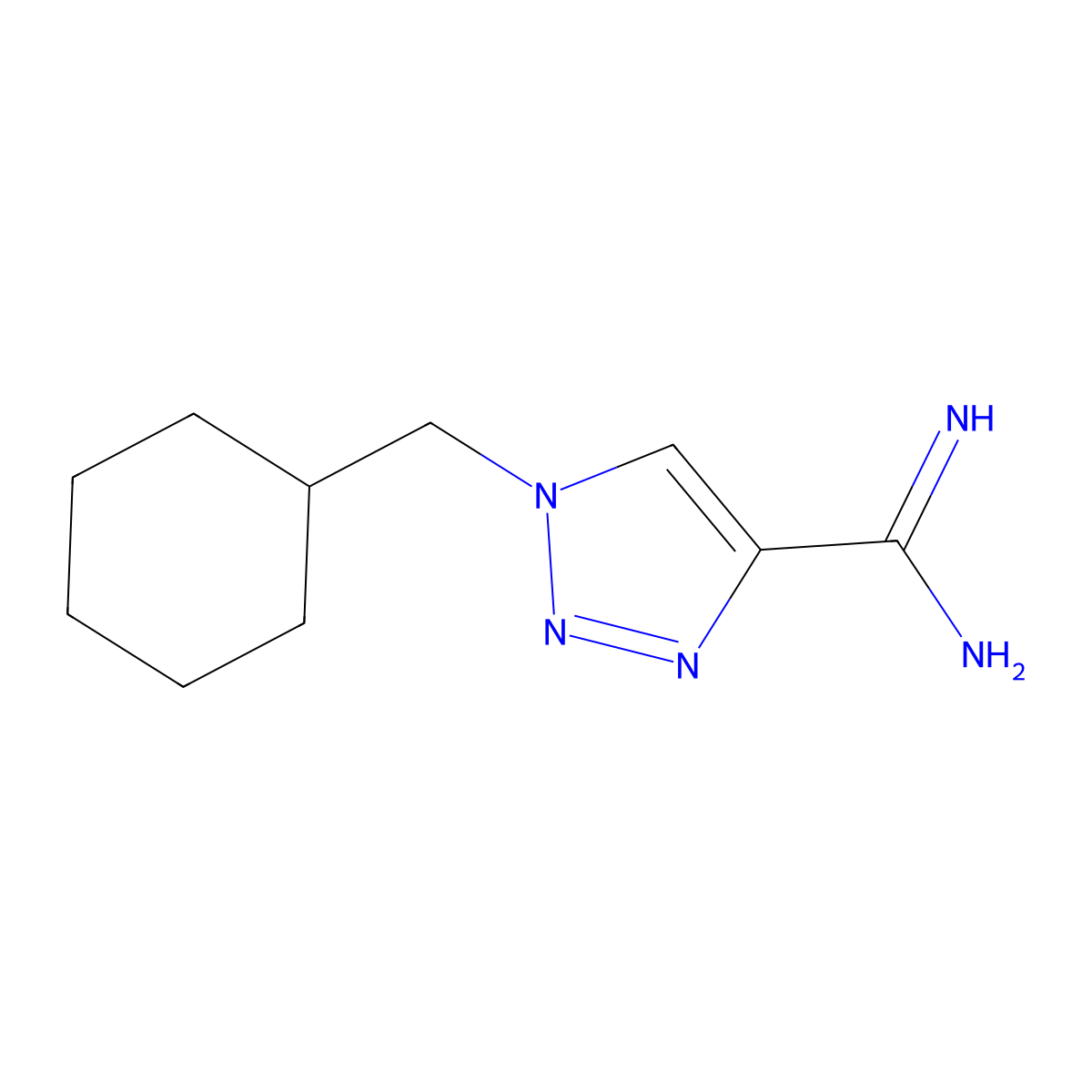 1-(Cyclohexylmethyl)-1H-1,2,3-triazole-4-carboximidamide molecular structure, CAS 1804129-96-1