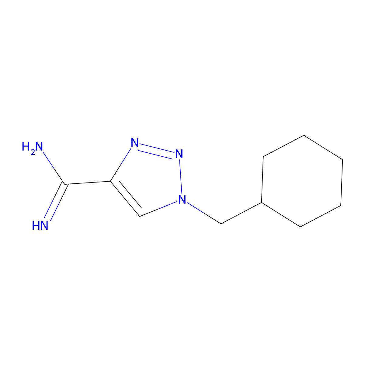 1-(Cyclohexylmethyl)-1H-1,2,3-triazole-4-carboximidamide molecular structure, CAS 1804129-96-1