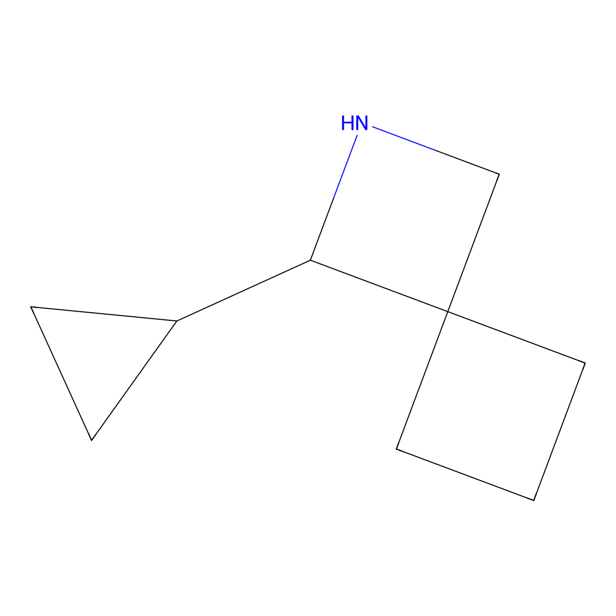 1-Cyclopropyl-2-azaspiro[3.3]heptane molecular structure, CAS 1804129-99-4