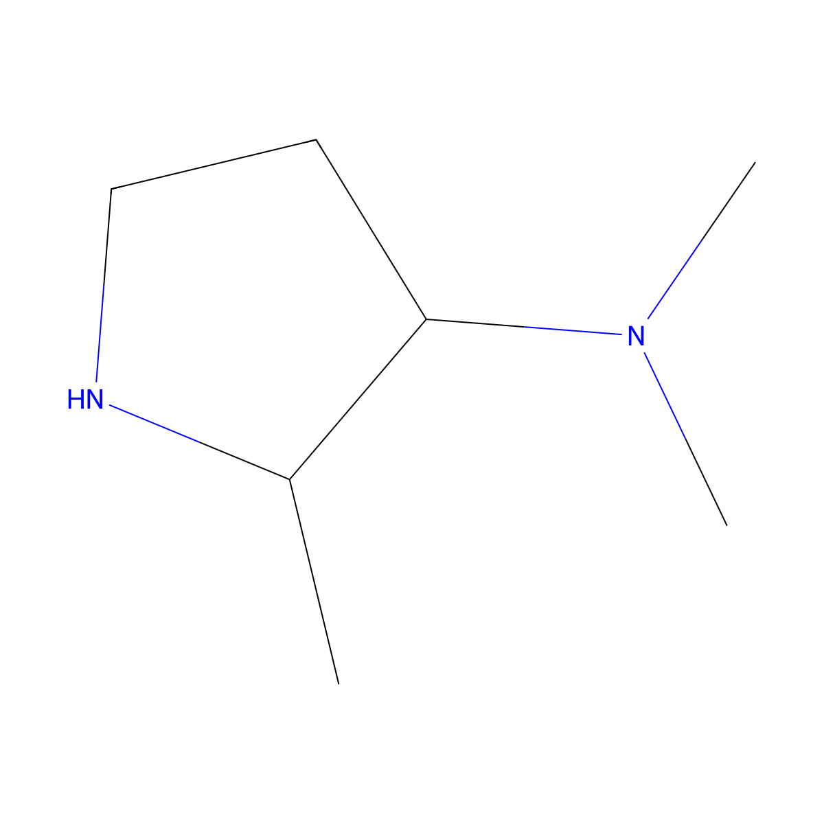N,N,2-trimethylpyrrolidin-3-amine molecular structure, CAS 1804130-01-5