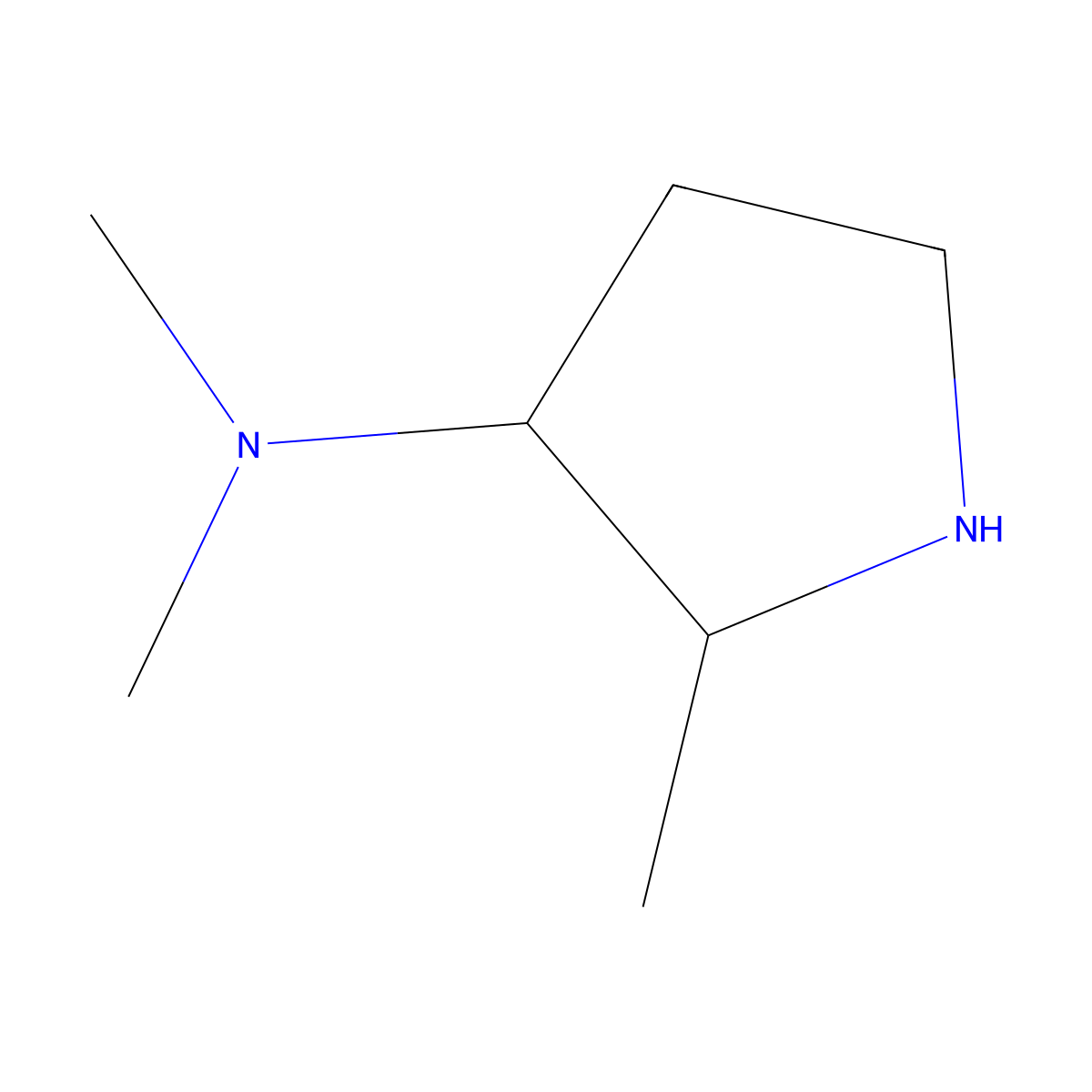 N,N,2-trimethylpyrrolidin-3-amine molecular structure, CAS 1804130-01-5