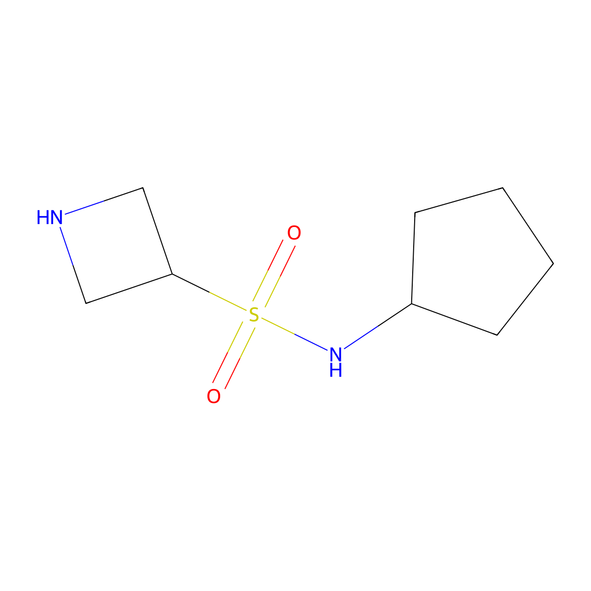 N-cyclopentylazetidine-3-sulfonamide molecular structure, CAS 1804130-06-0