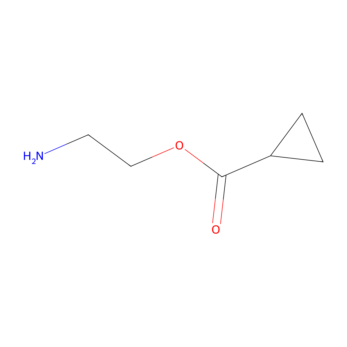 2-Aminoethyl cyclopropanecarboxylate molecular structure, CAS 1804130-07-1