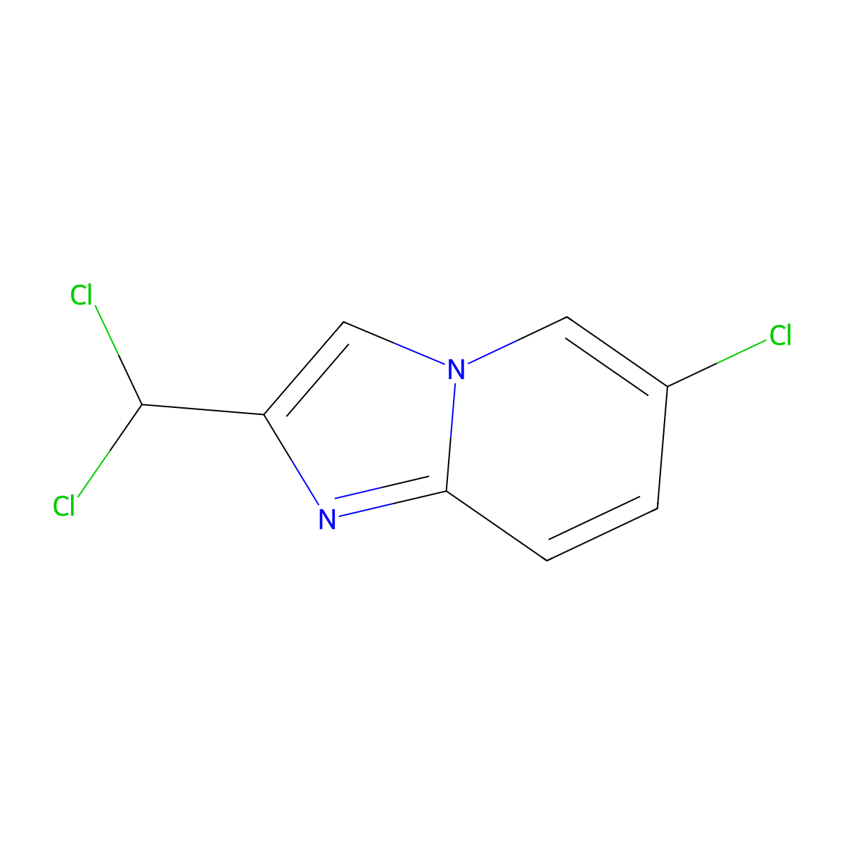 6-Chloro-2-(dichloromethyl)imidazo[1,2-a]pyridine molecular structure, CAS 1804130-09-3