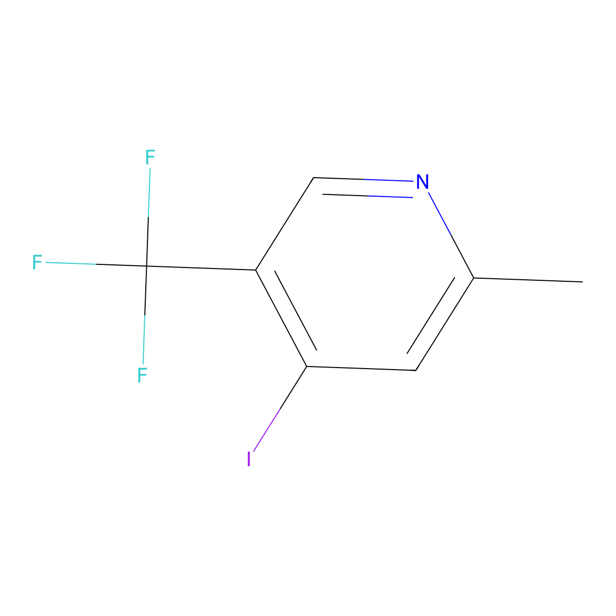 4-Iodo-2-methyl-5-(trifluoromethyl)pyridine molecular structure, CAS 1804139-74-9
