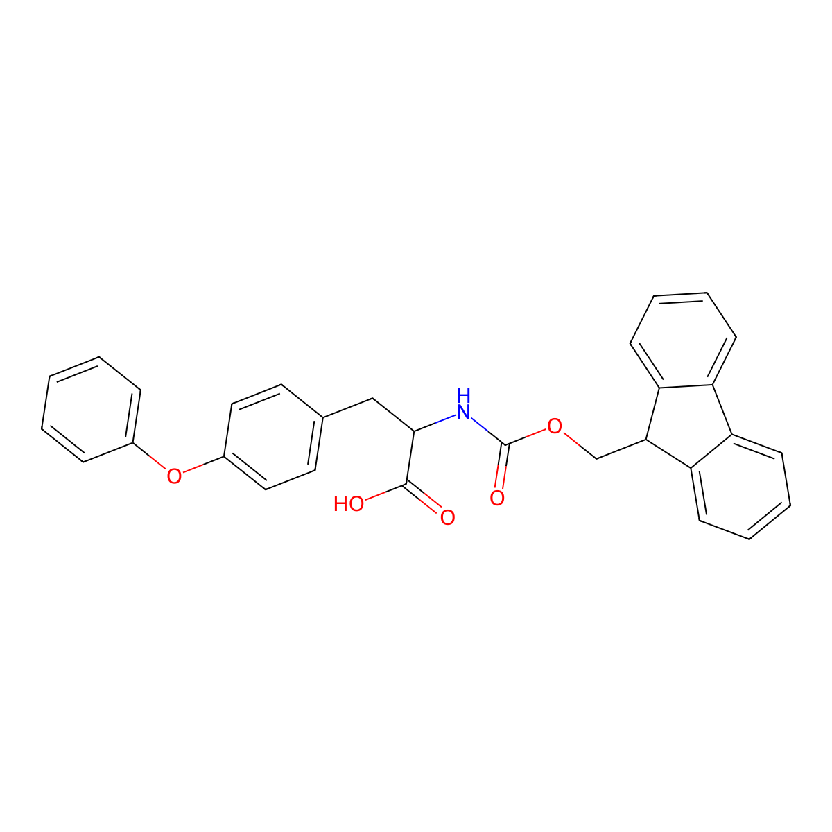 Fmoc-4-(phenoxy)-L-phenylalanine molecular structure, CAS 180414-93-1