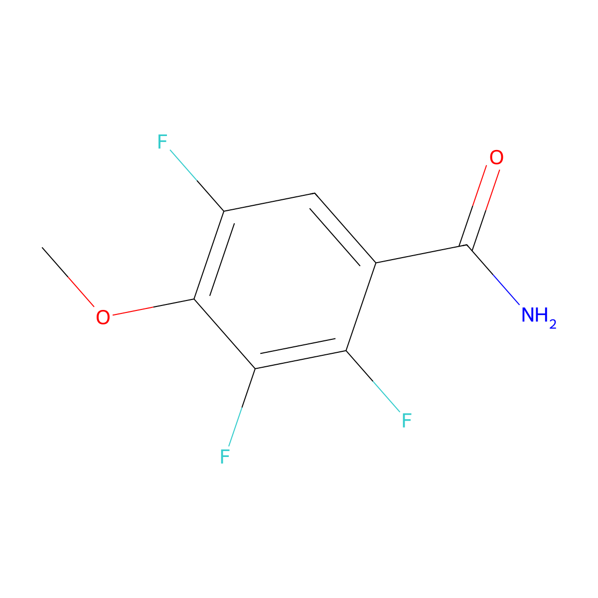 2,3,5-Trifluoro-4-methoxybenzamide molecular structure, CAS 1804141-21-6