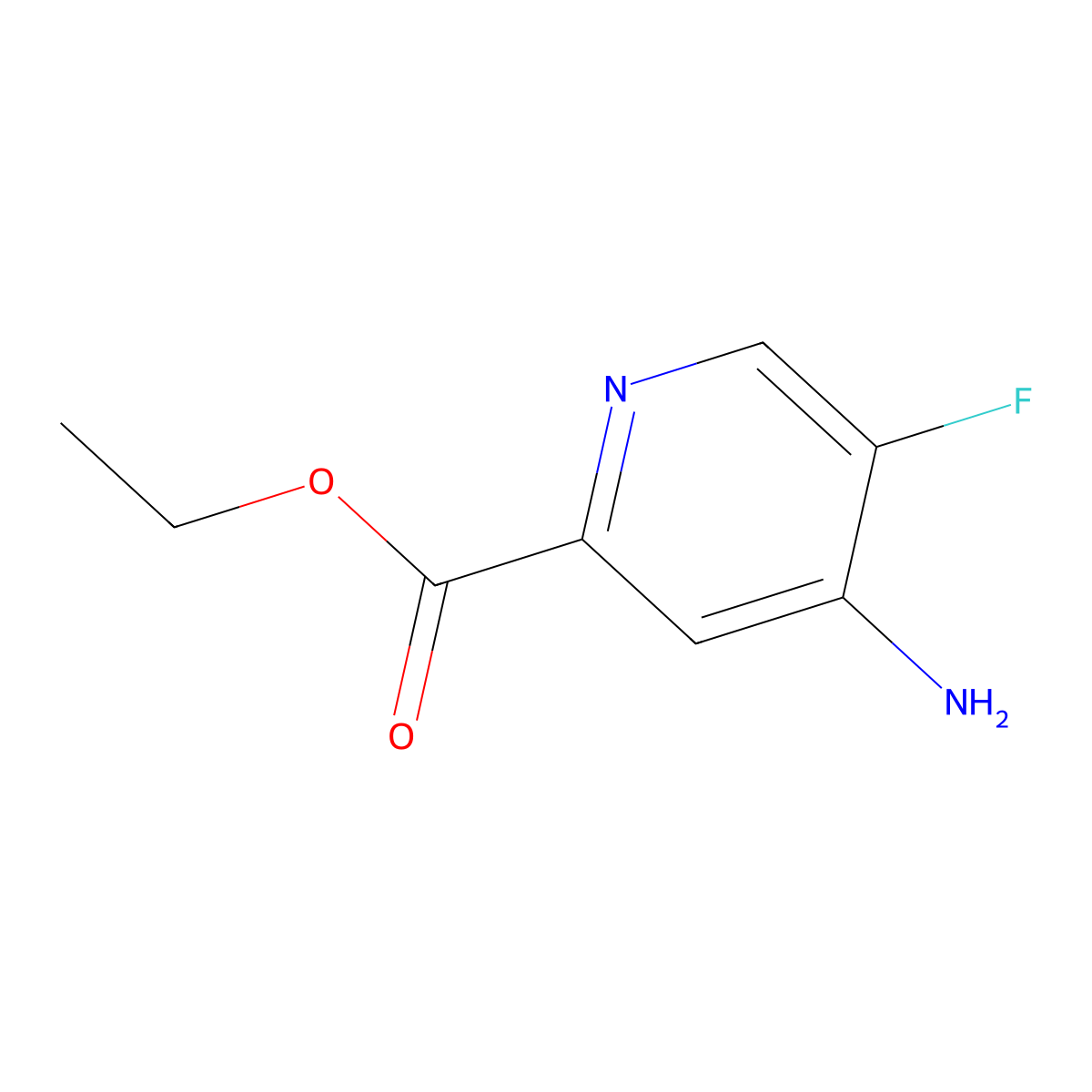 Ethyl 4-Amino-5-fluoropyridine-2-carboxylate molecular structure, CAS 1804145-60-5