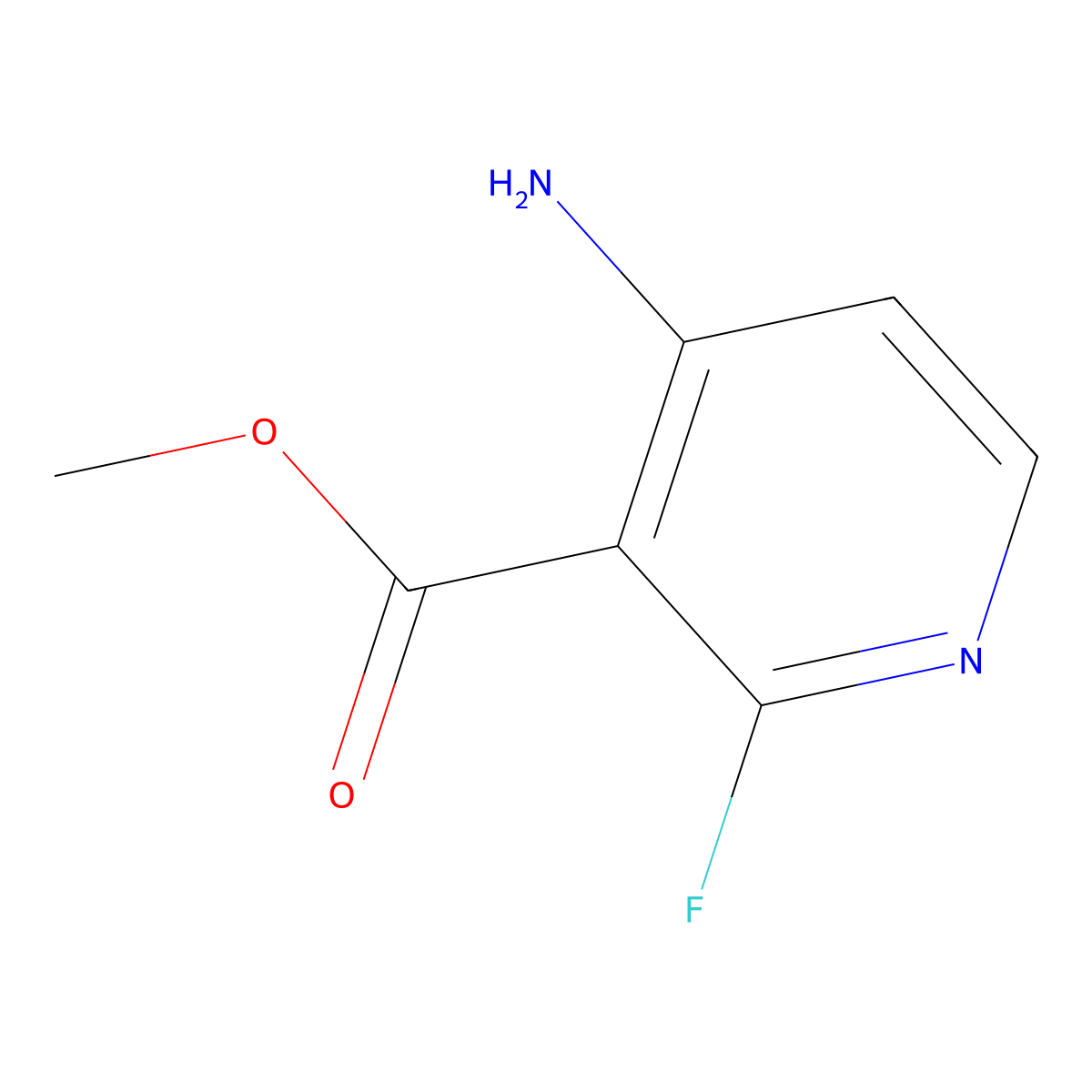 Methyl 4-amino-2-fluoronicotinate molecular structure, CAS 1804145-93-4