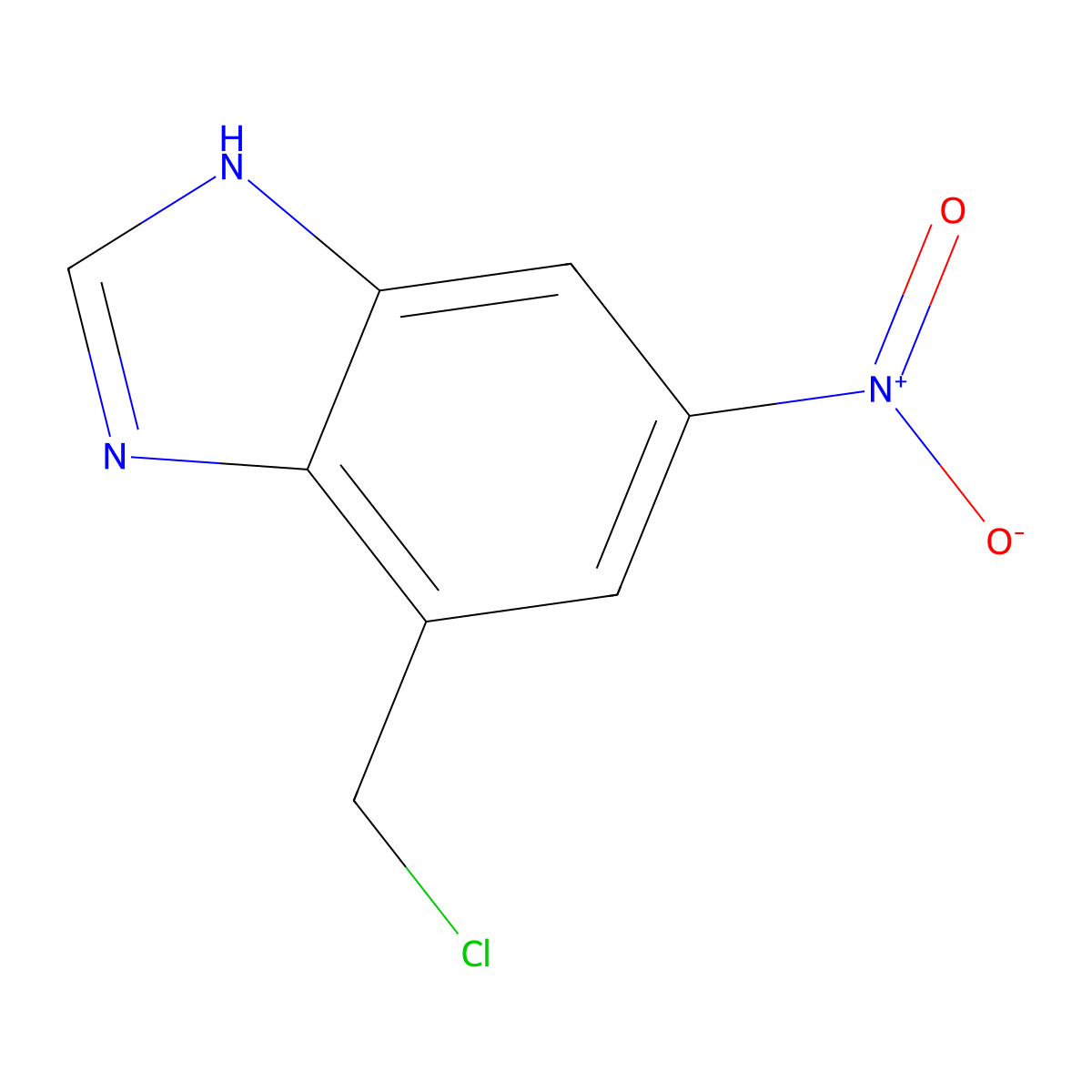 4-(Chloromethyl)-6-nitro-1H-benzo[d]imidazole molecular structure, CAS 1804146-20-0