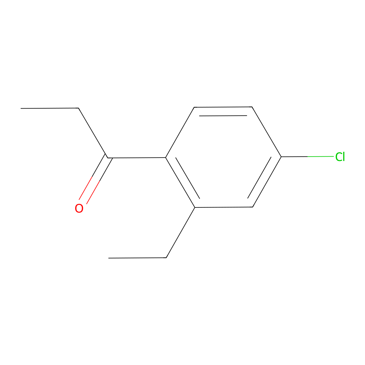 1-(4-Chloro-2-ethylphenyl)propan-1-one molecular structure, CAS 1804174-39-7