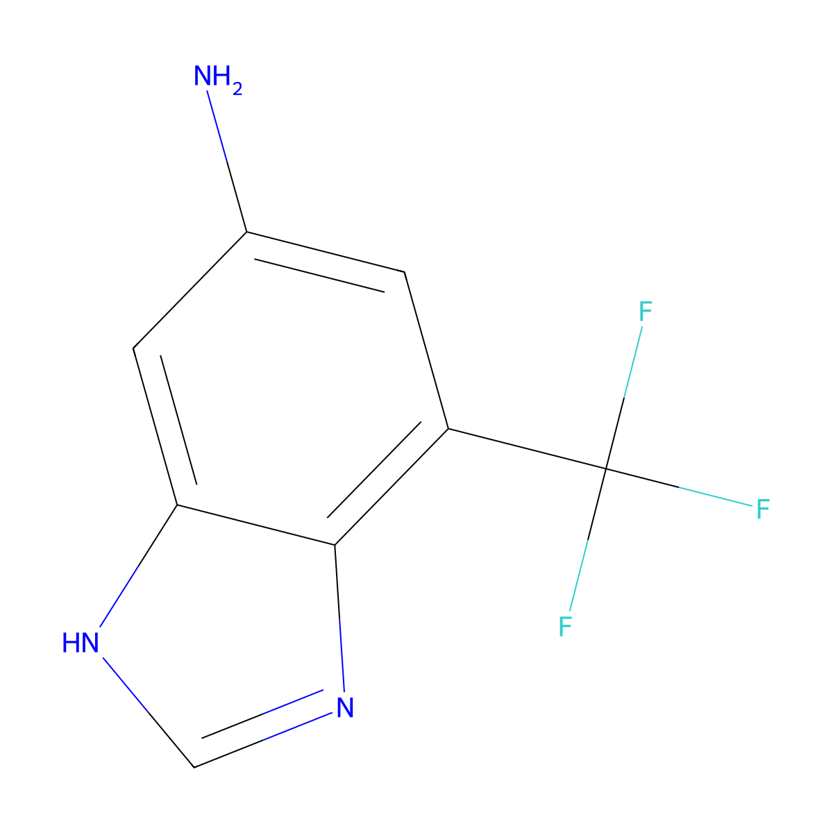 4-(trifluoromethyl)-1H-1,3-benzodiazol-6-amine molecular structure, CAS 1804174-58-0