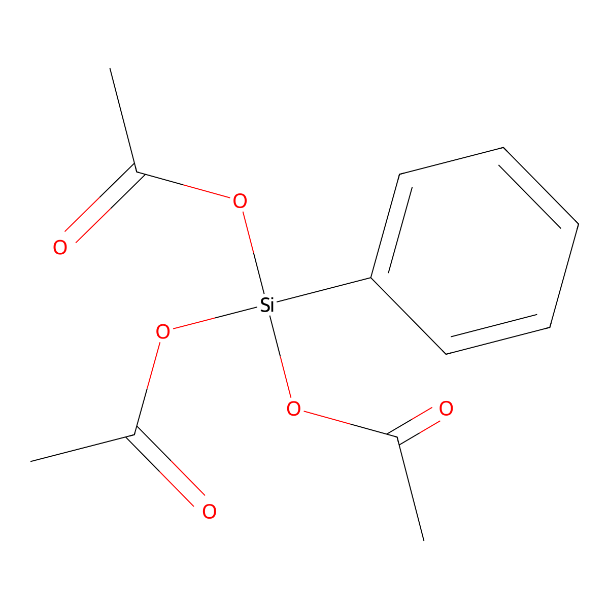 Silanetriol, 1-phenyl-, 1,1,1-triacetate molecular structure, CAS 18042-54-1