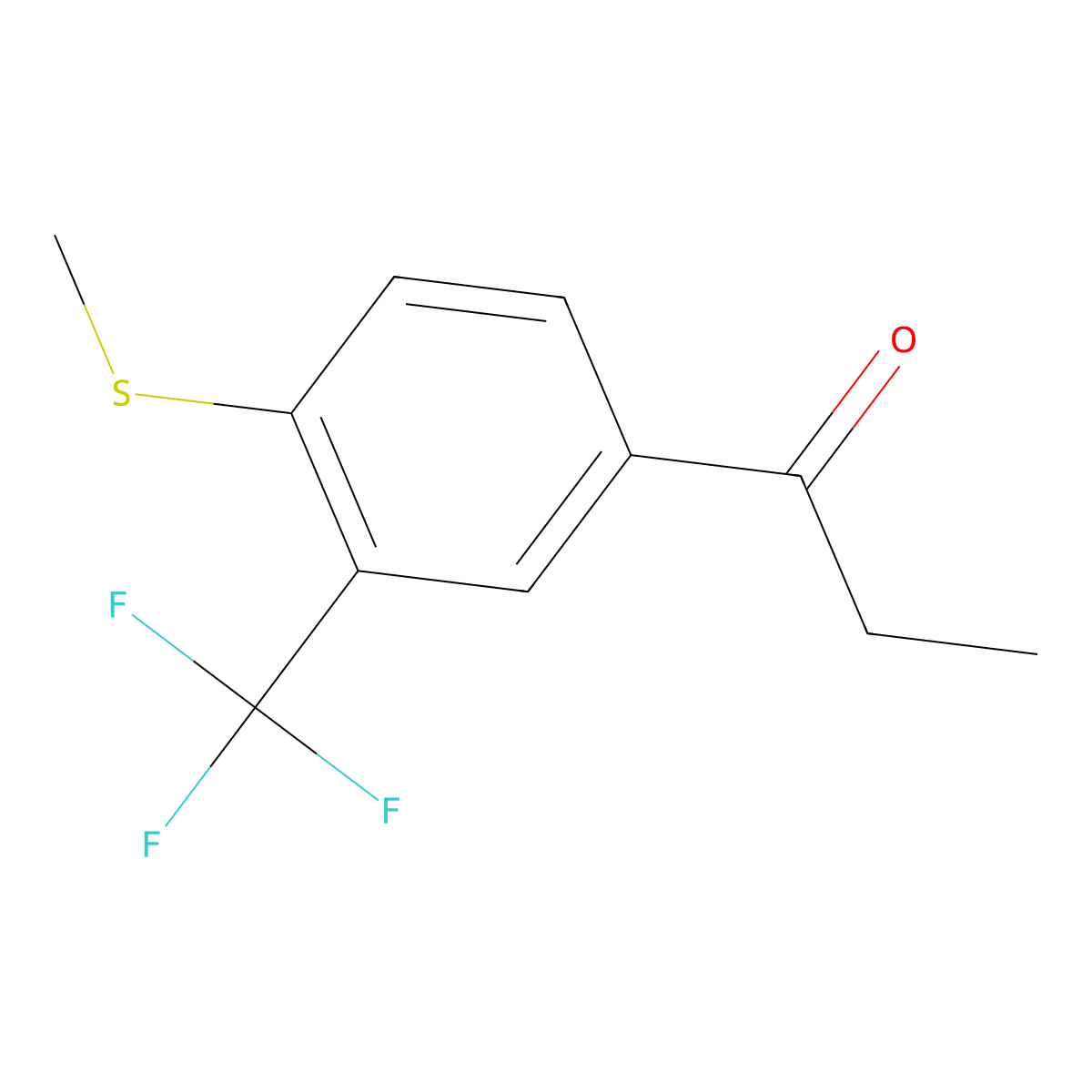 1-(4-(Methylthio)-3-(trifluoromethyl)phenyl)propan-1-one molecular structure, CAS 1804234-91-0