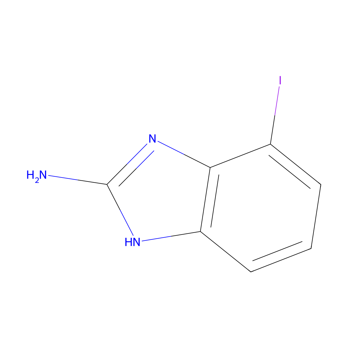4-iodo-1H-1,3-benzodiazol-2-amine molecular structure, CAS 1804261-61-7