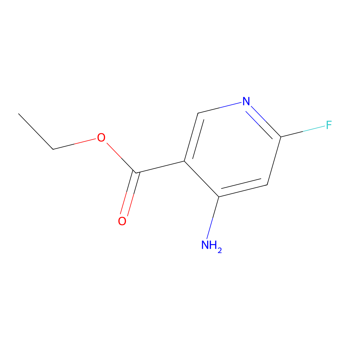 Ethyl 4-Amino-6-fluoronicotinate molecular structure, CAS 1804266-63-4