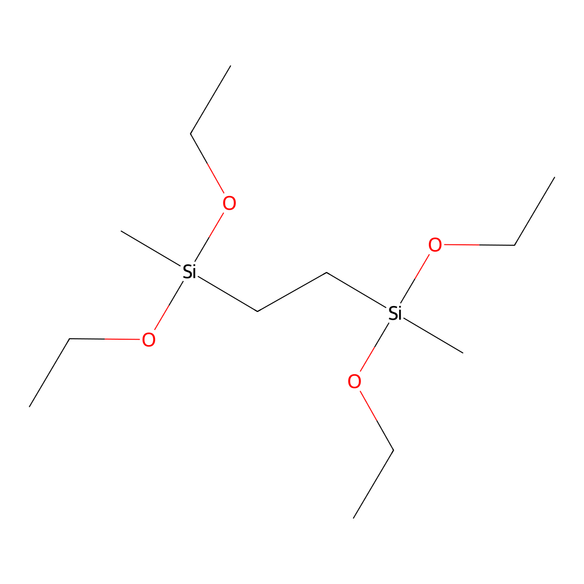 4,7-Diethoxy-4,7-dimethyl-3,8-dioxa-4,7-disiladecane molecular structure, CAS 18043-74-8