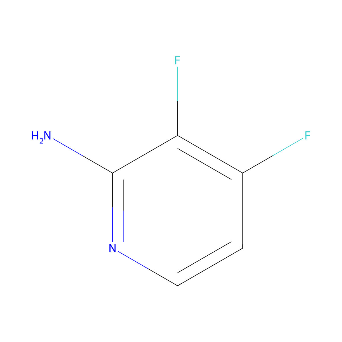 3,4-Difluoropyridin-2-amine molecular structure, CAS 1804379-06-3